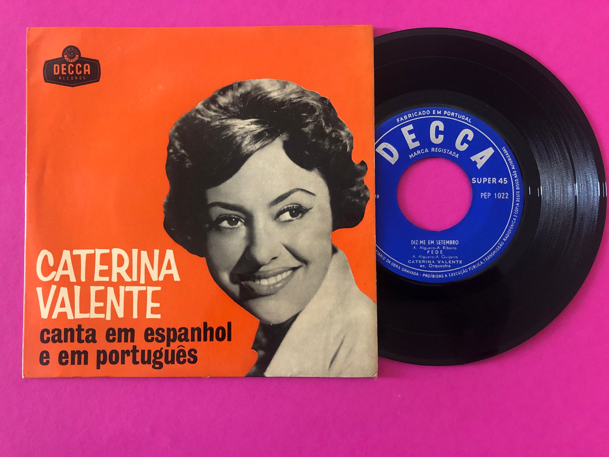 Caterina Valente : Canta Em Espanhol E Em Português (7", EP)