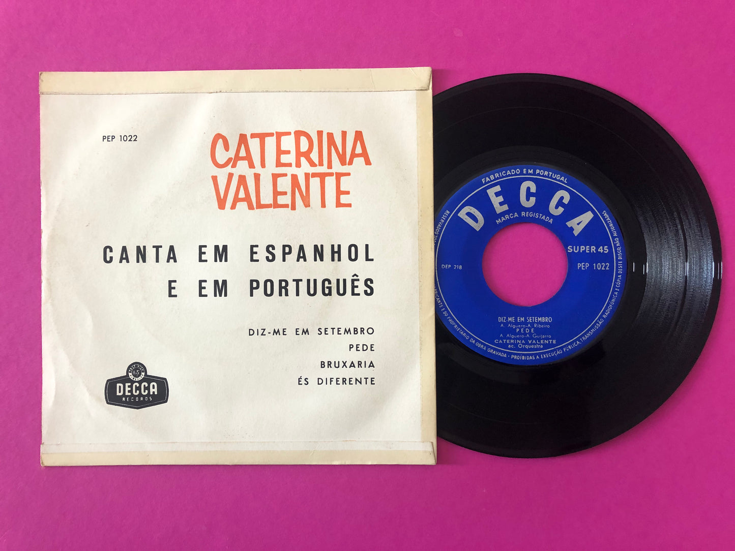 Caterina Valente : Canta Em Espanhol E Em Português (7", EP)