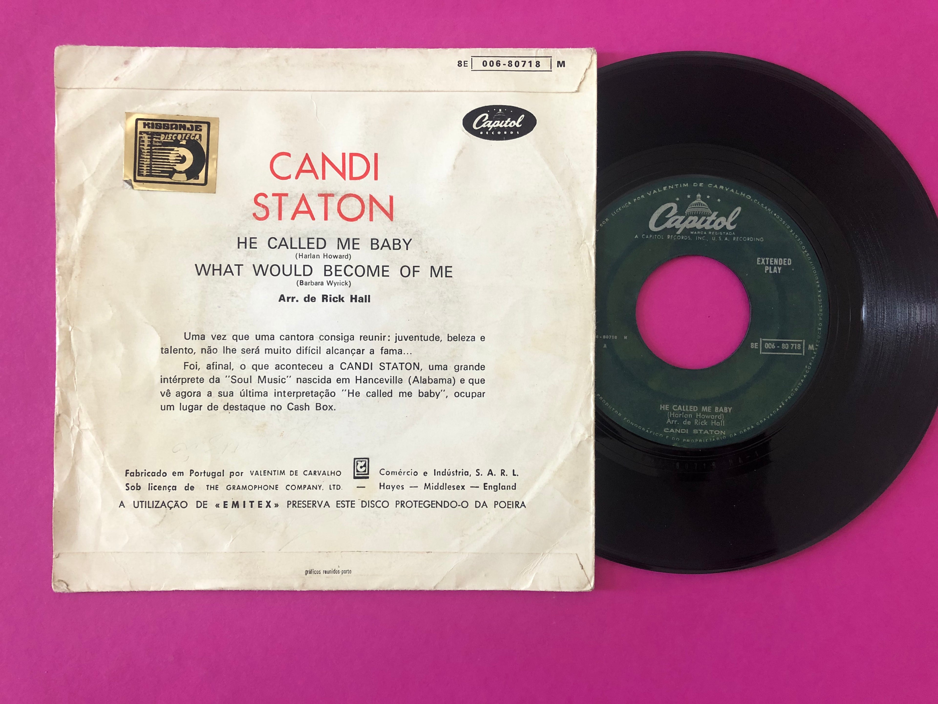 Candi Staton : He Called Me Baby / What Would Become Of Me (7", Single)