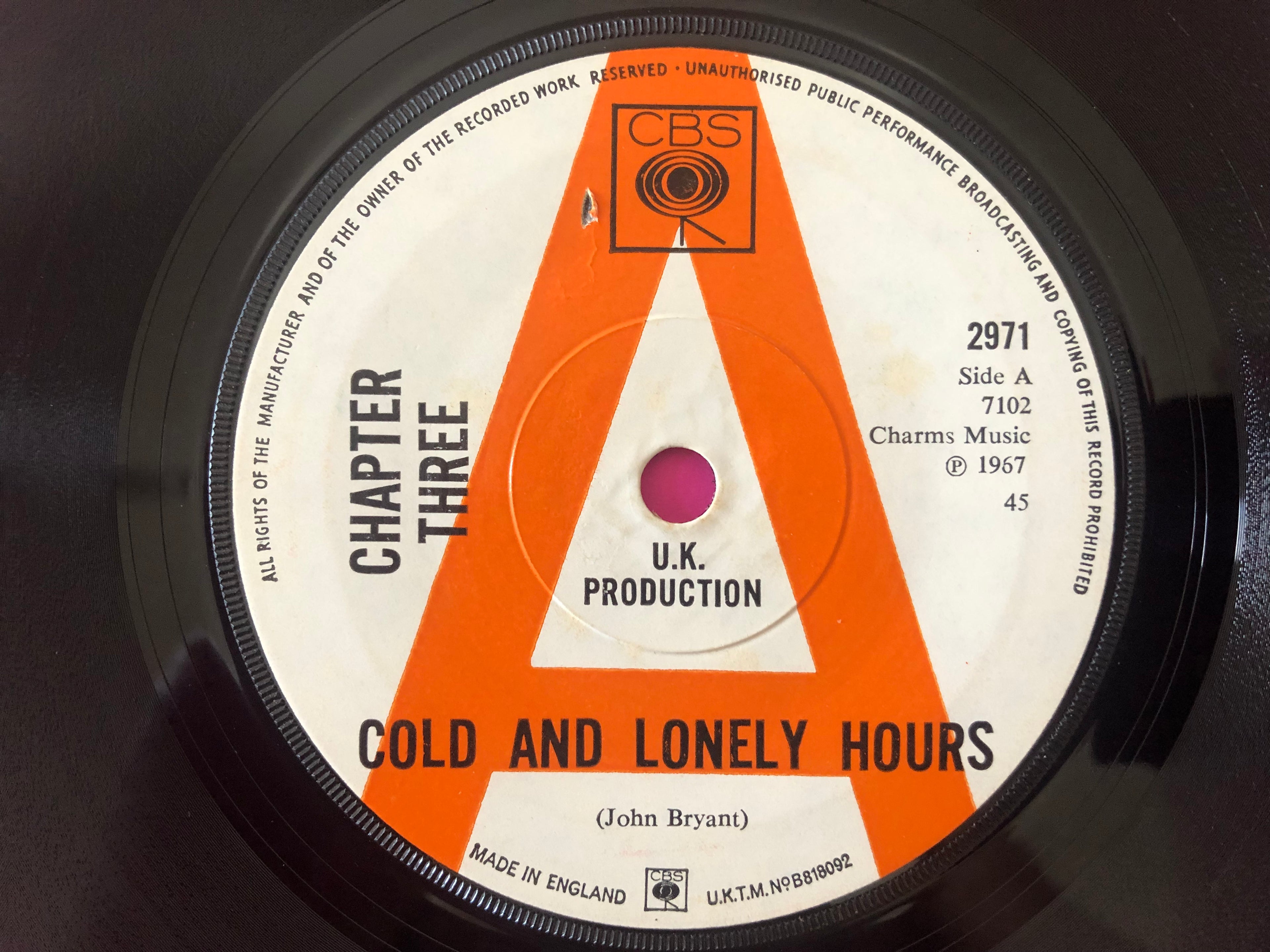 Chapter Three (2) : Cold And Lonely Hours / Wrecking Crew (7", Promo, Sol)