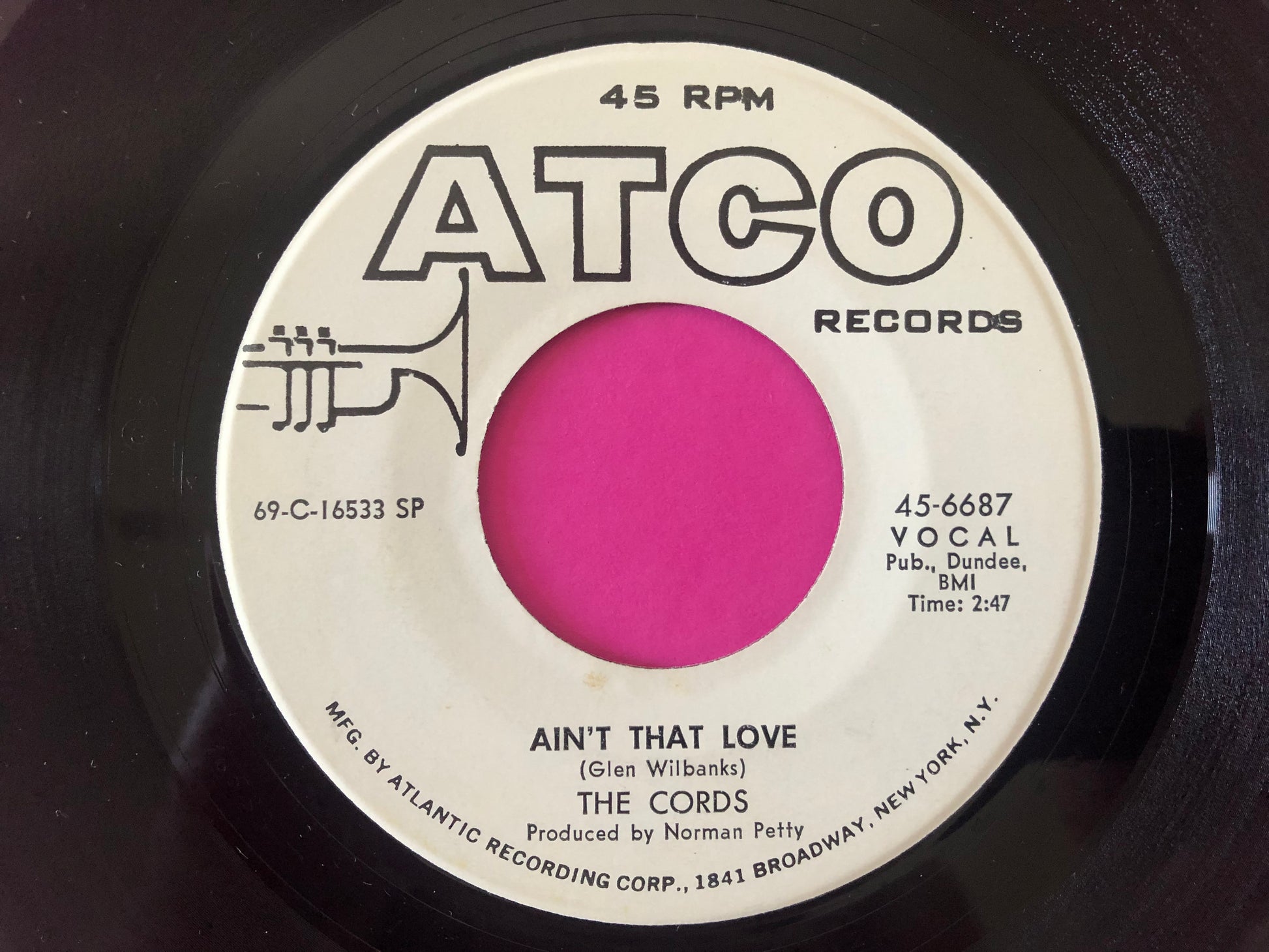 The Cords (3) : Ain't That Love / I'll Do Just What I Want To Do (7", Promo, Spe)