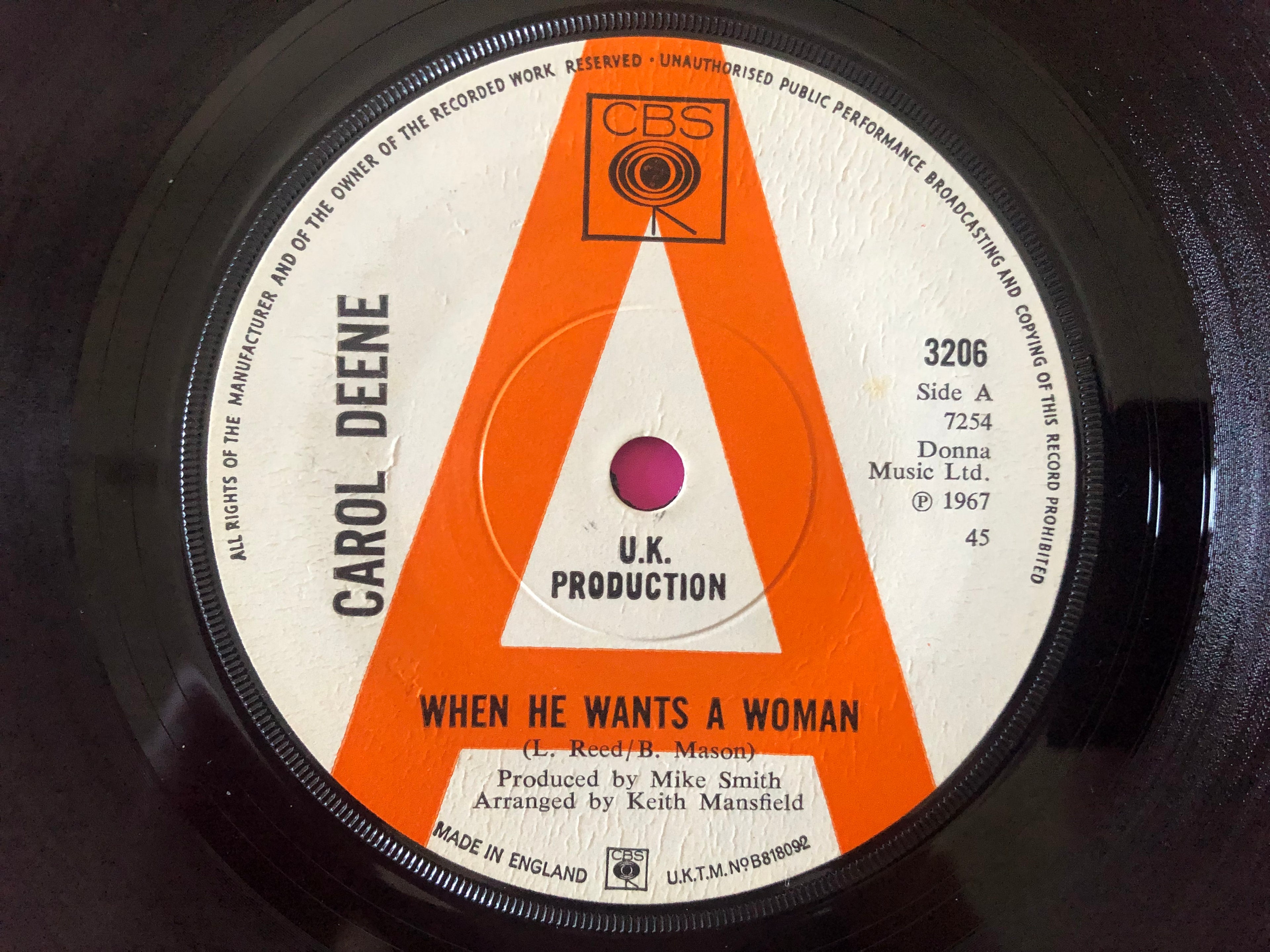 Carol Deene : When He Wants A Woman (7", Single, Promo)