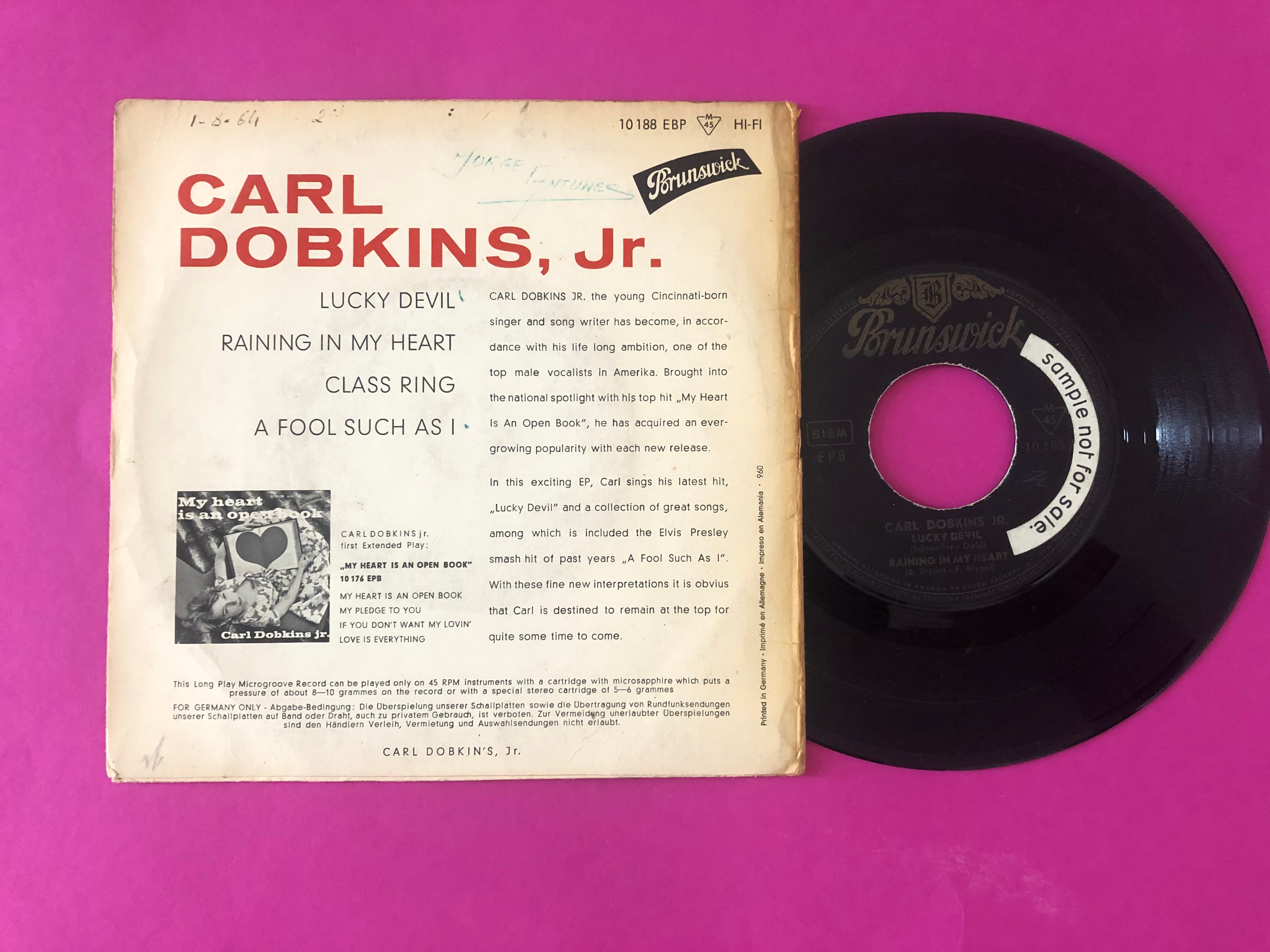 Carl Dobkins Jr. : Lucky Devil (7", EP)
