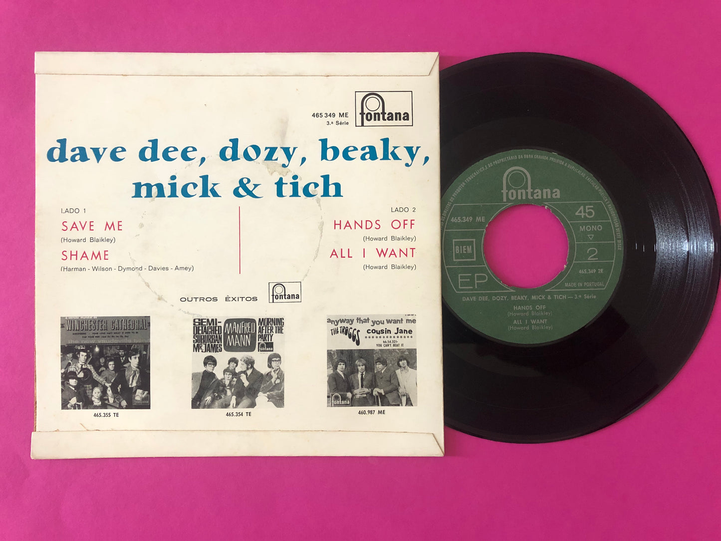 Dave Dee, Dozy, Beaky, Mick & Tich : Save Me (7", EP)