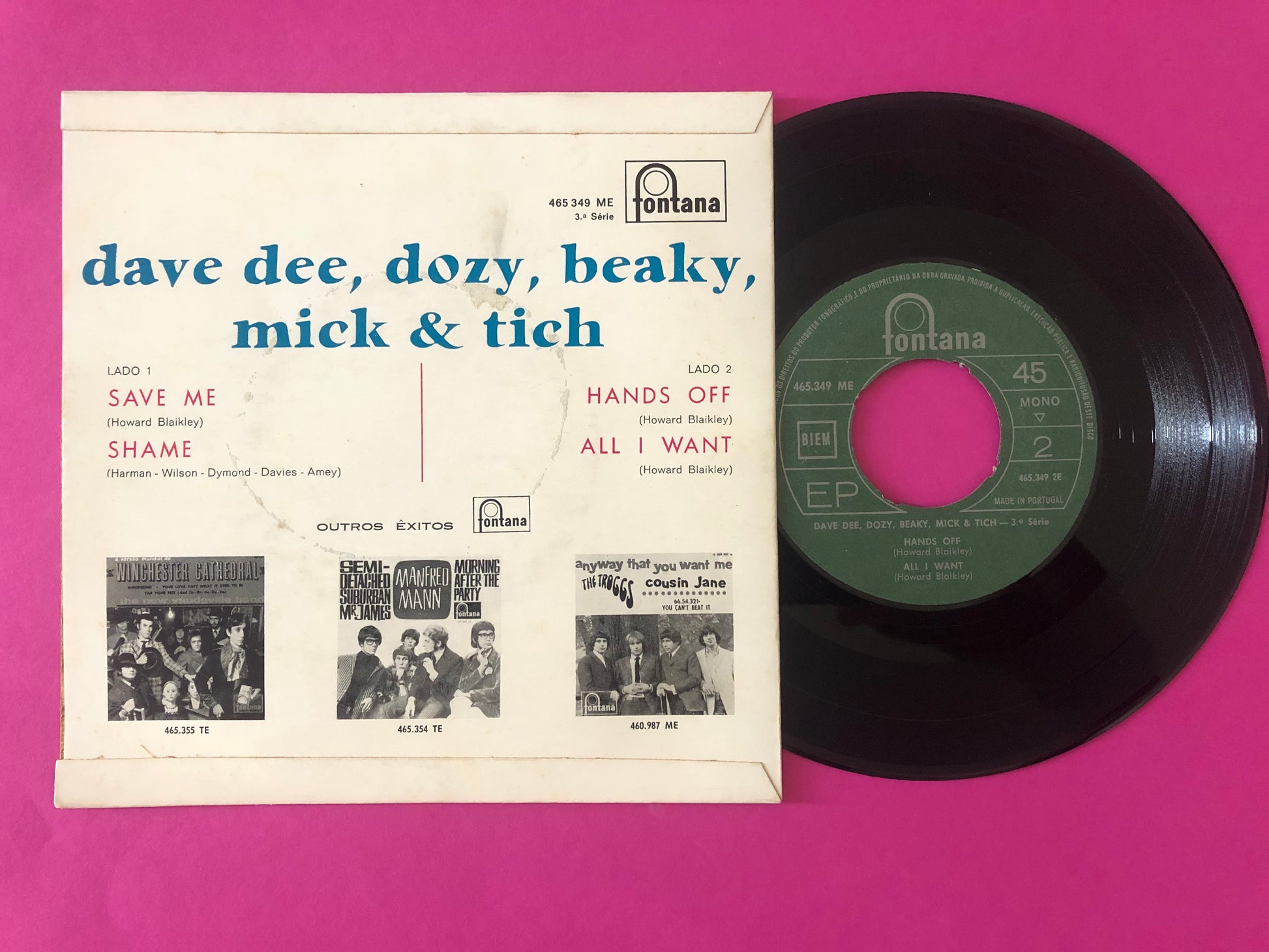 Dave Dee, Dozy, Beaky, Mick & Tich : Save Me (7", EP)