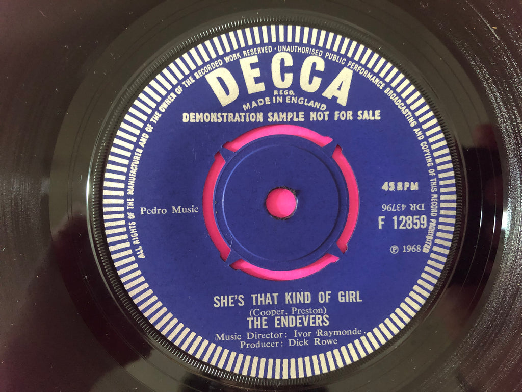 The Endevers : She's My Girl (7", Single, Promo)