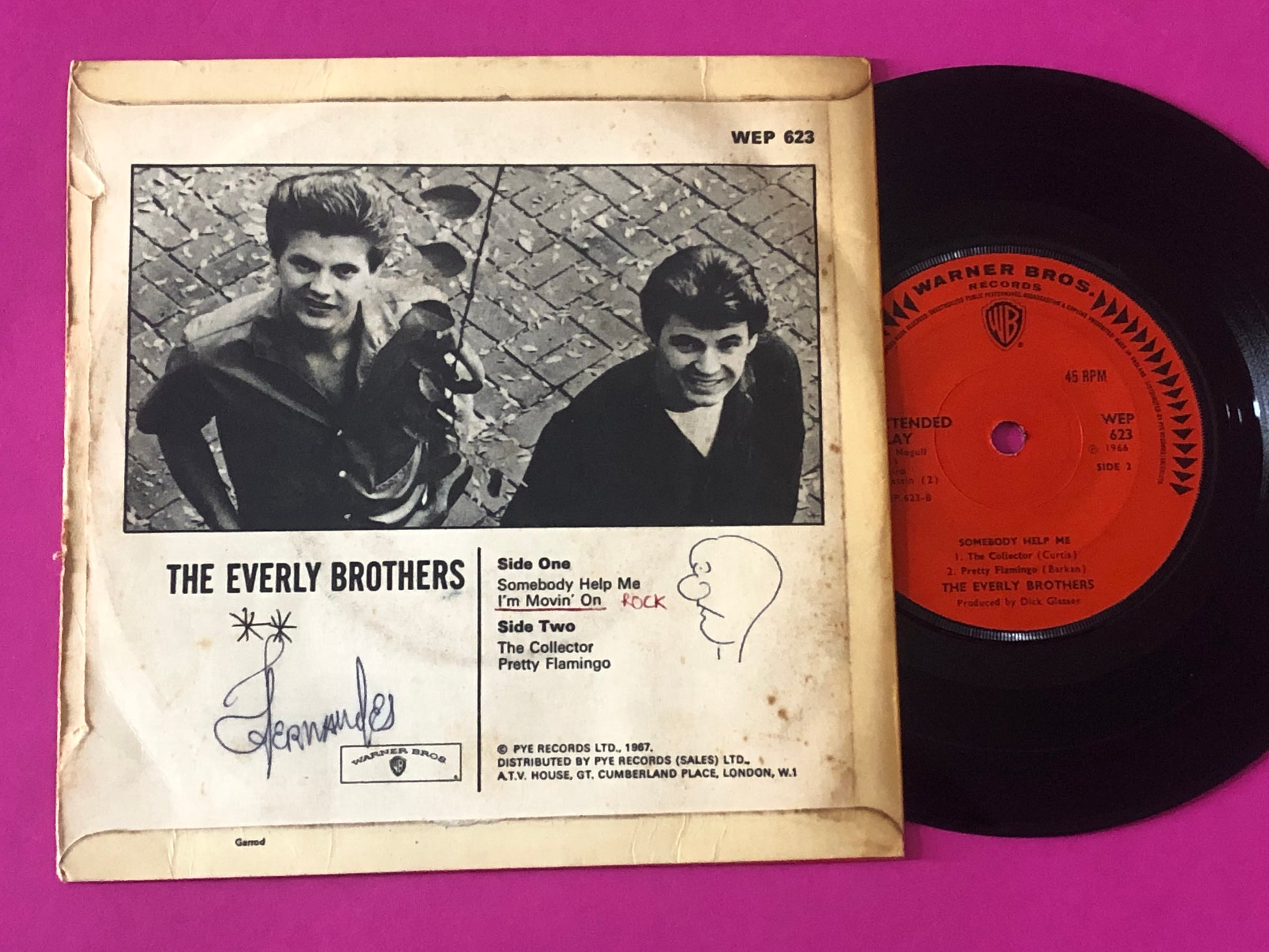 Everly Brothers : Somebody Help Me (7", EP)