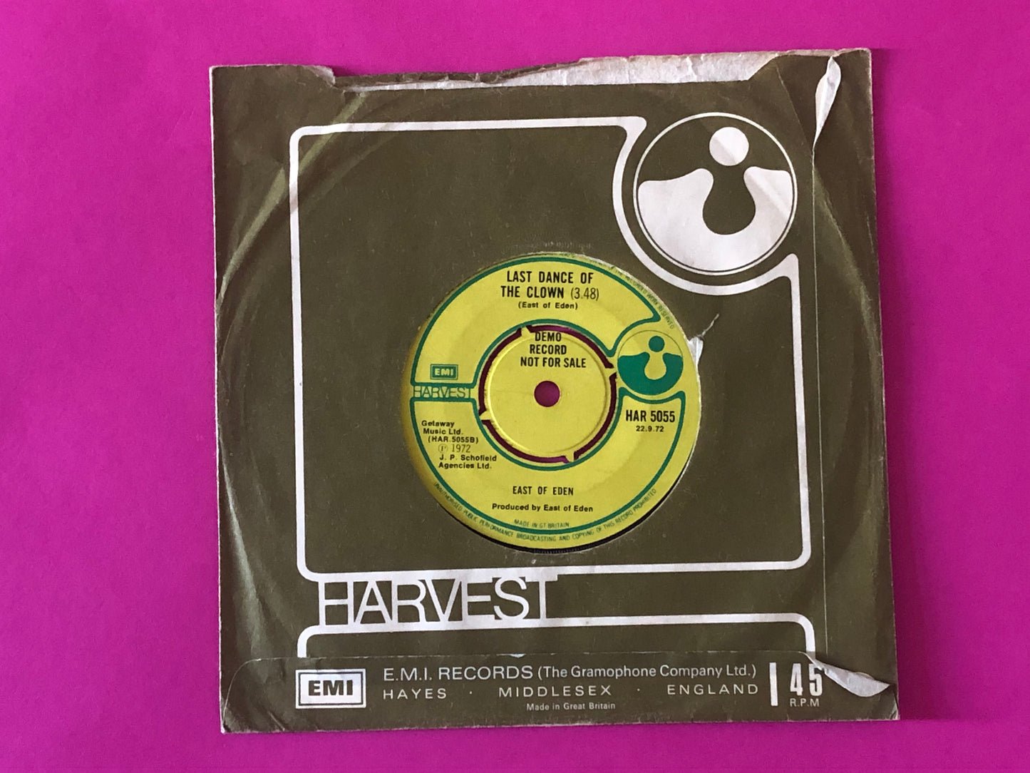 East Of Eden (2) : Boogie Woogie Flu (7", Single, Promo)