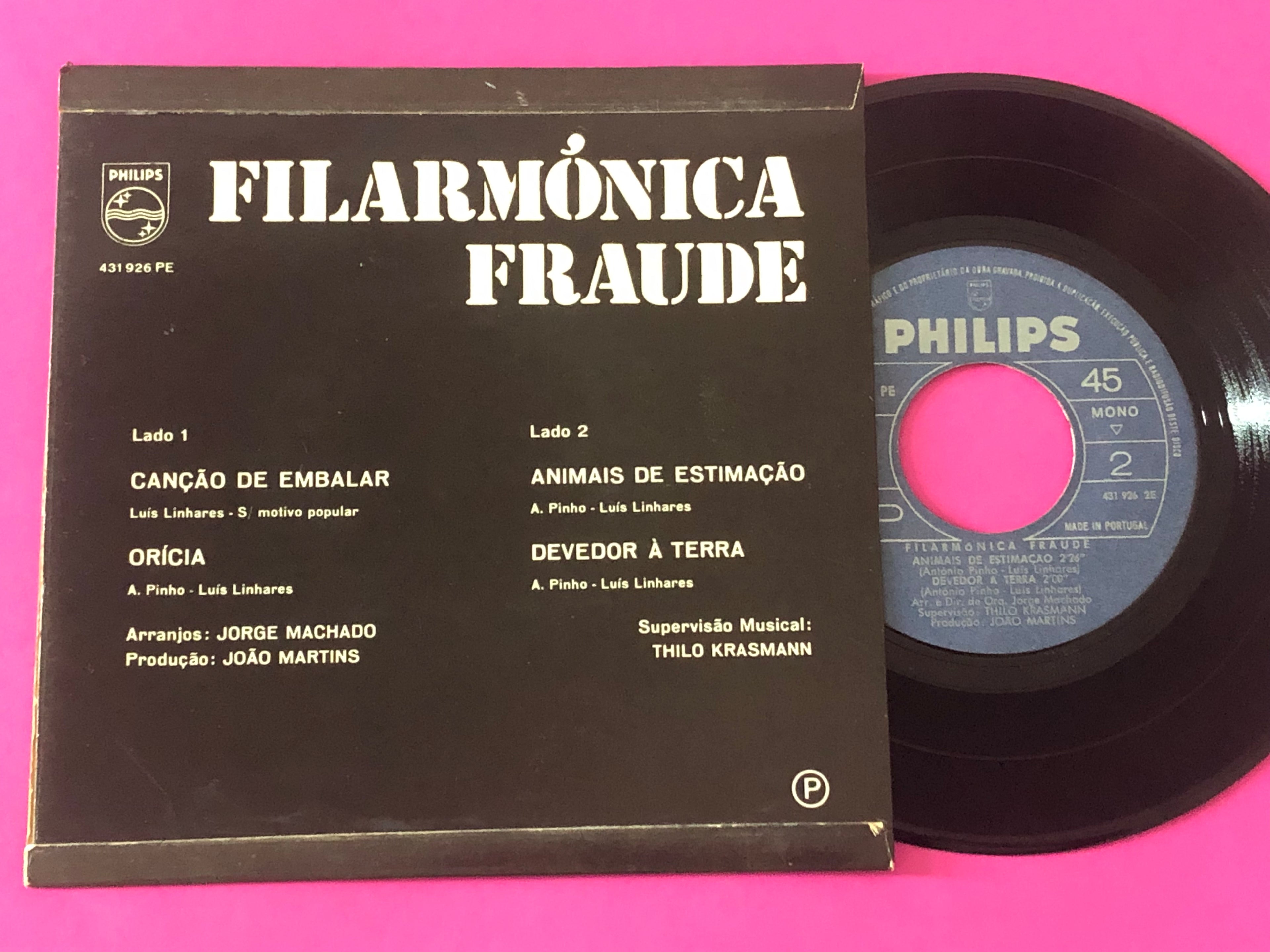 Filarmónica Fraude : Canção De Embalar (7", EP, Mono)