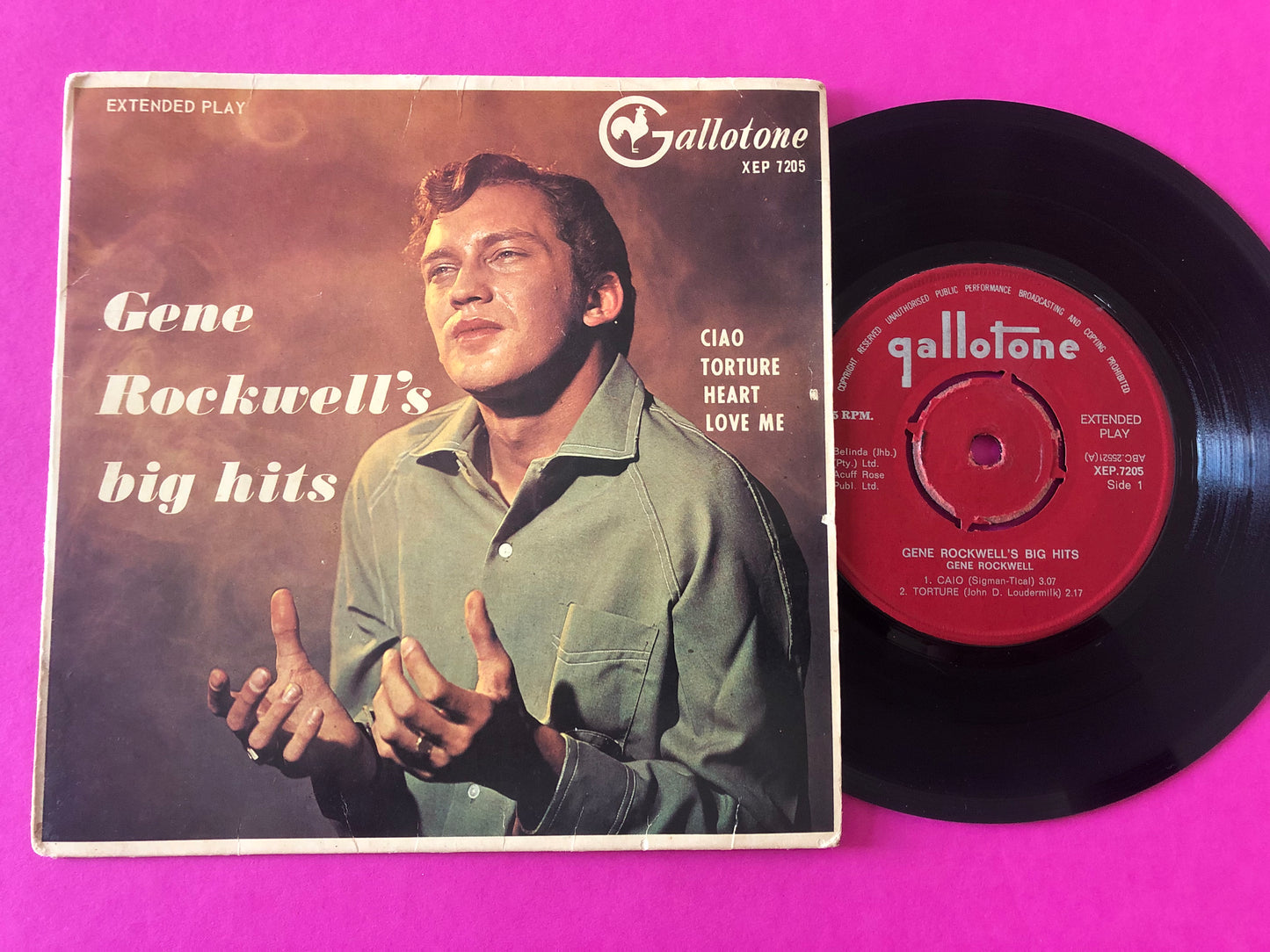Gene Rockwell : Gene Rockwell´s Big Hits (7", EP, Comp)