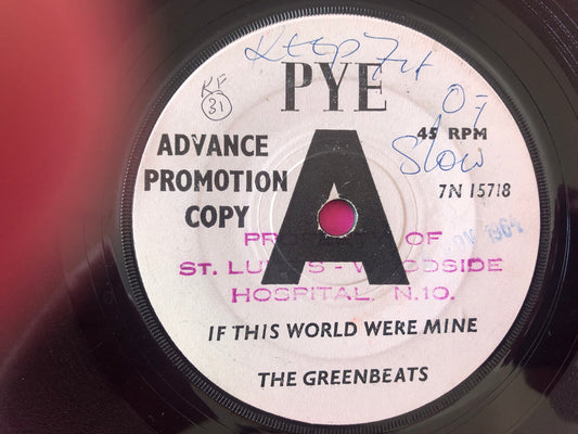 The Greenbeats : If This World Were Mine (7", Single, Promo)