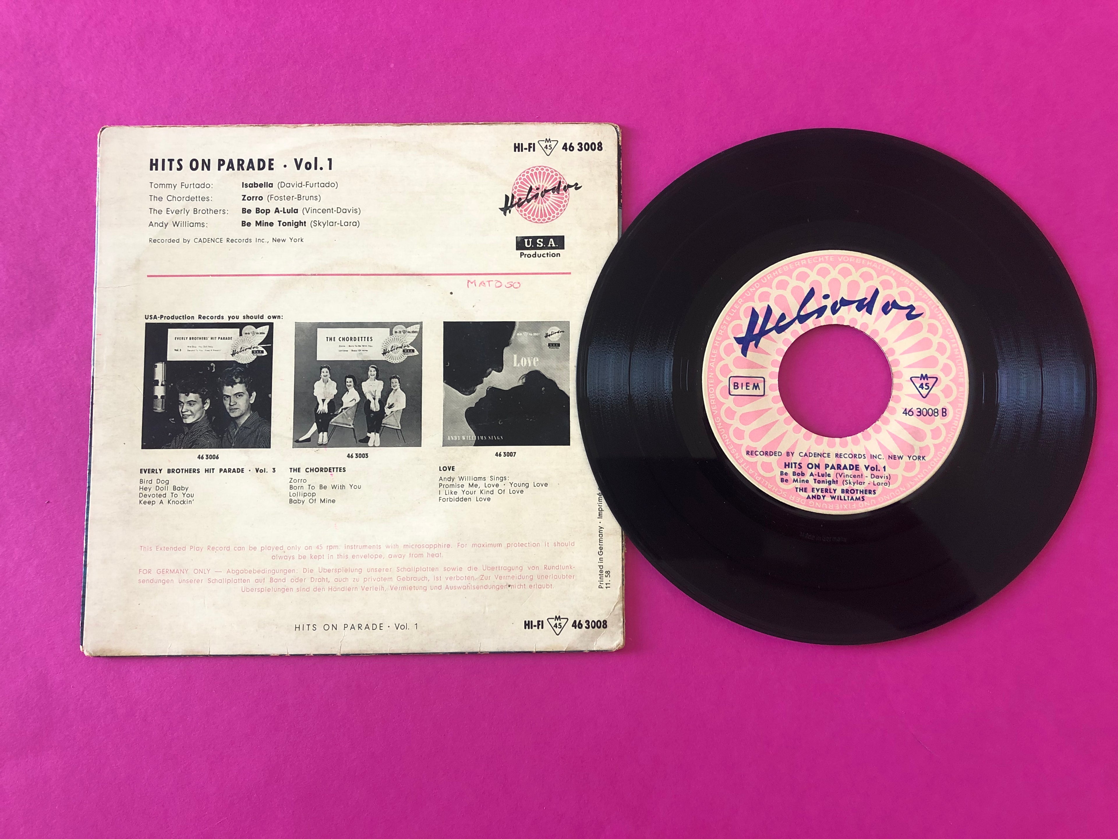 Various : Hits On Parade Vol. 1 (7", EP)