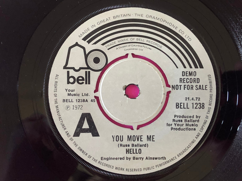 Hello : You Move Me (7", Promo)