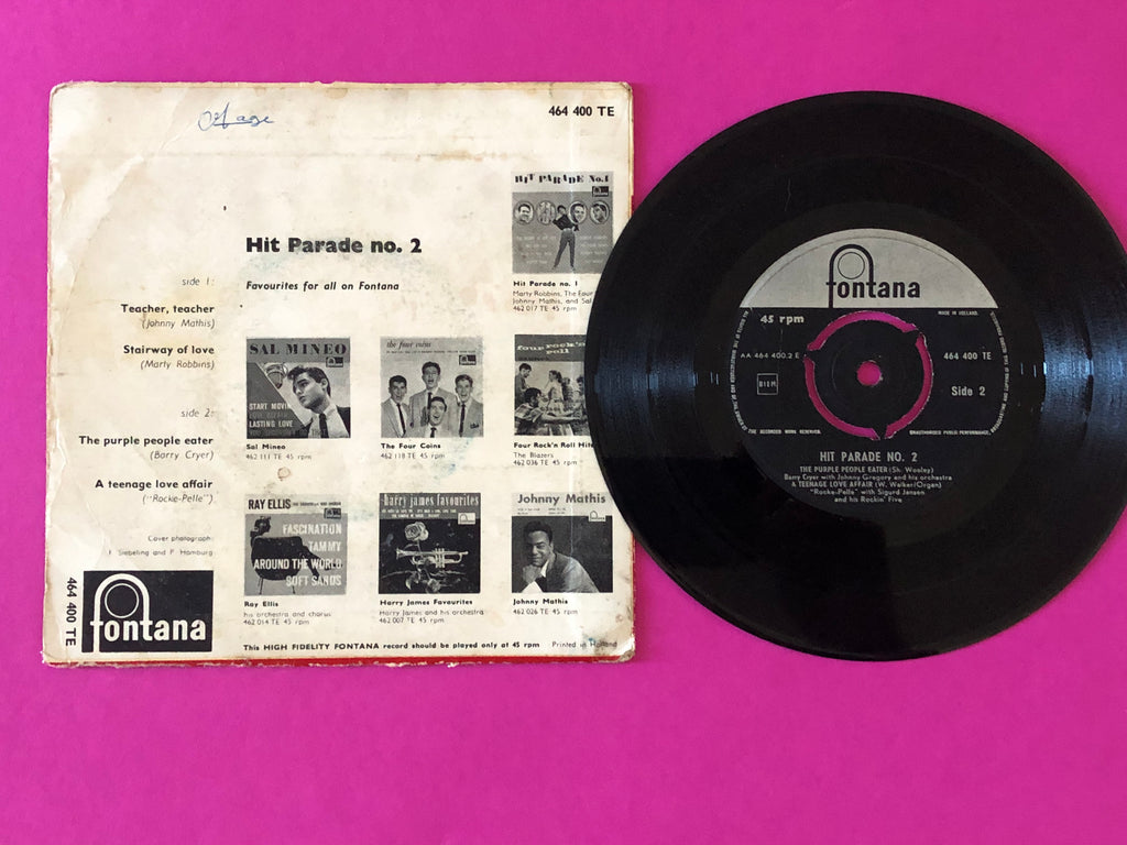 Johnny Mathis, Marty Robbins, Barry Cryer, Rocke-Pelle With His Rockin' Five : Hit Parade No. 2 (7", EP)
