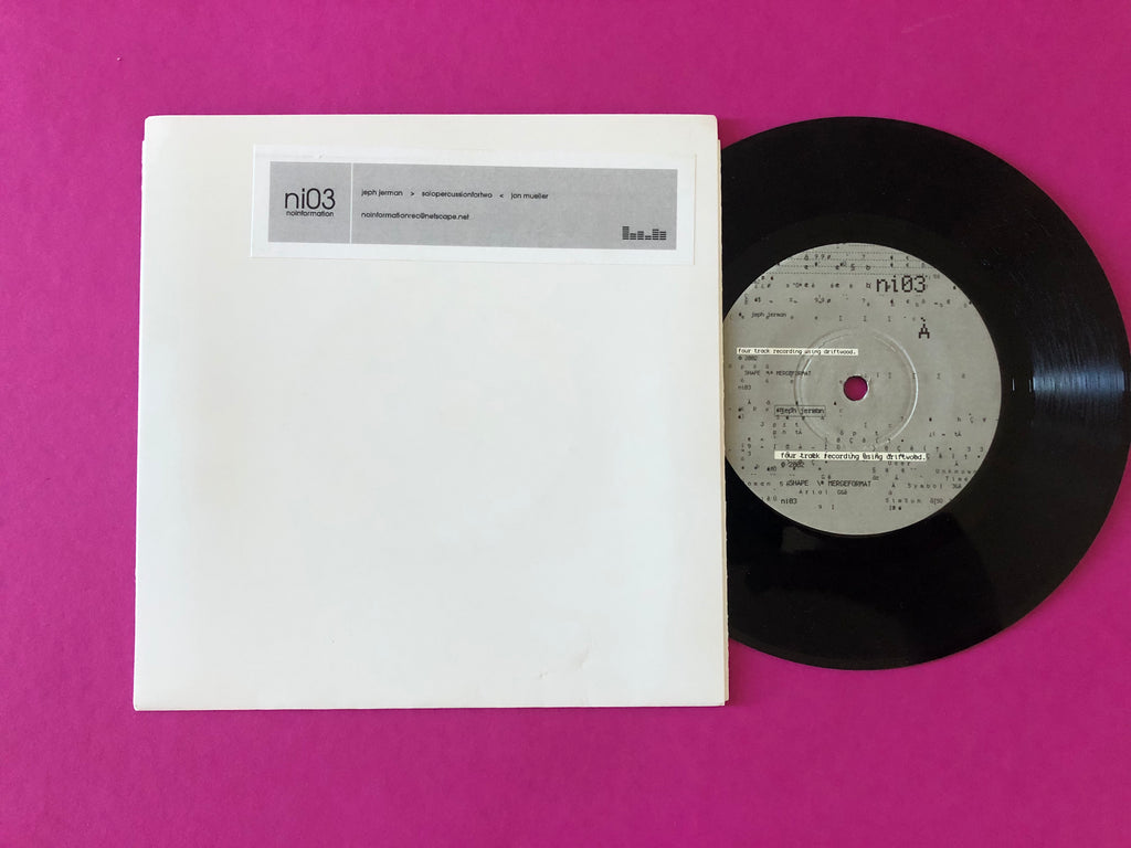 Jeph Jerman / Jon Mueller : Solo Percussion For Two (7")