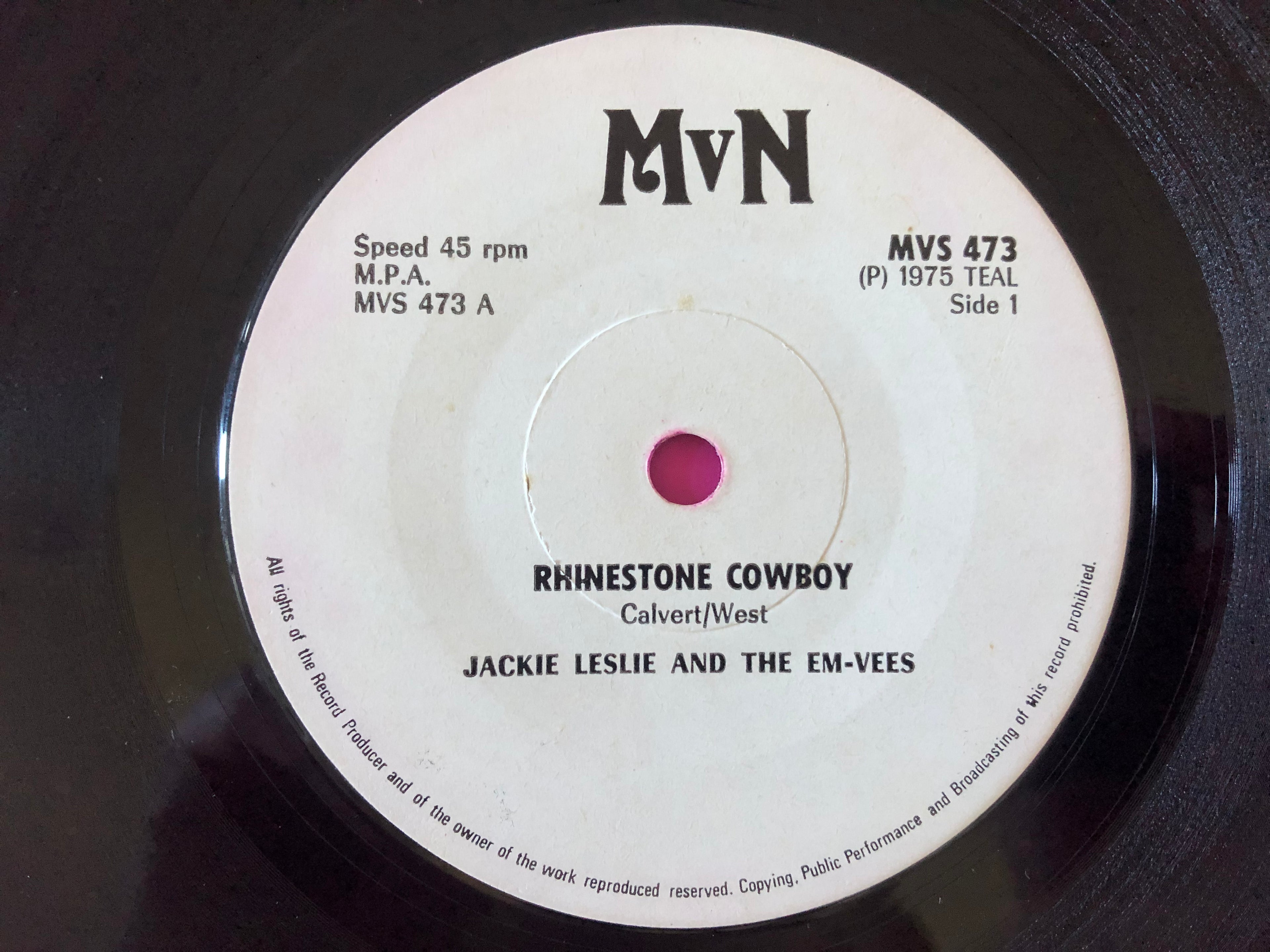 Jackie Leslie And The Em-Vees : Rhinestone Cowboy / Autobahn (7", Single)