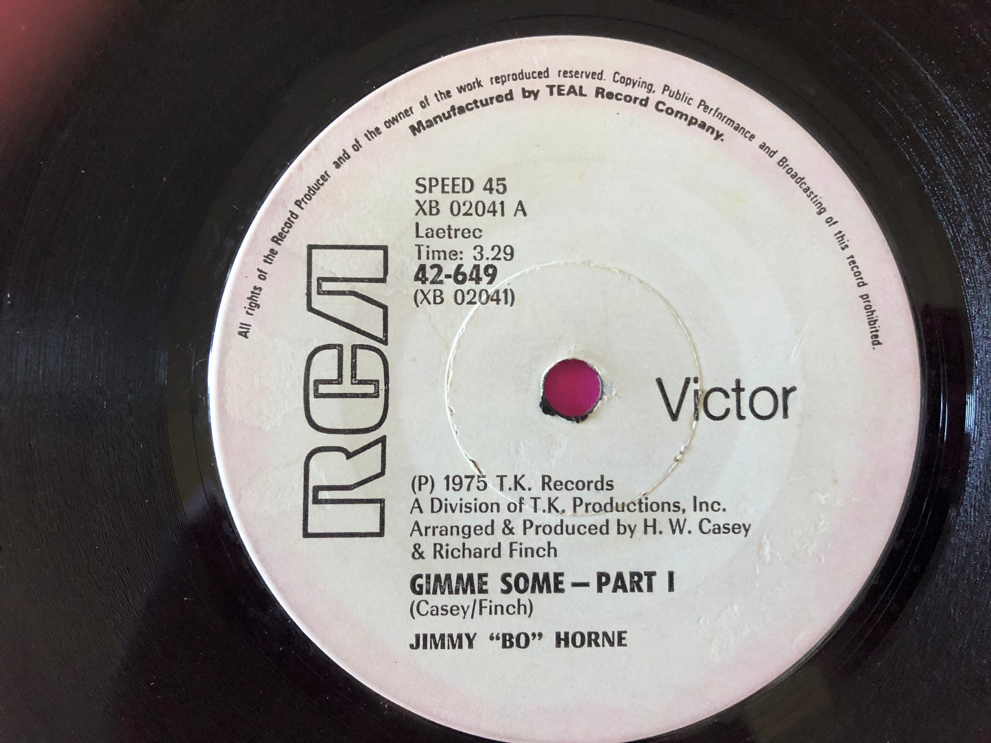 Jimmy "Bo" Horne : Gimme Some (7", Single)