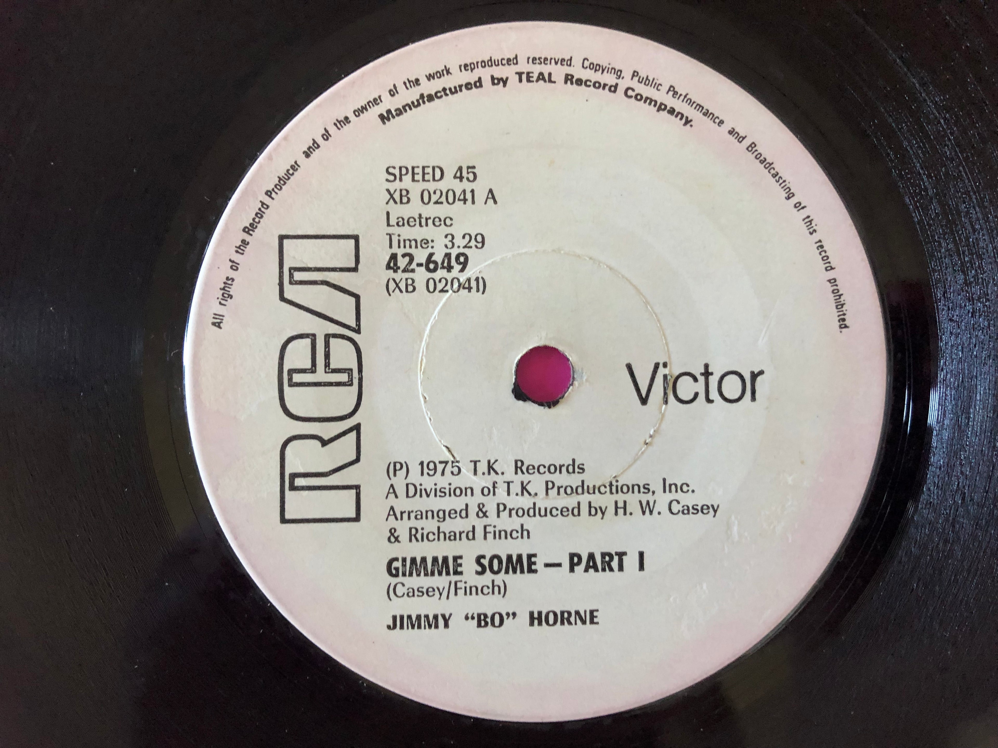 Jimmy "Bo" Horne : Gimme Some (7", Single)