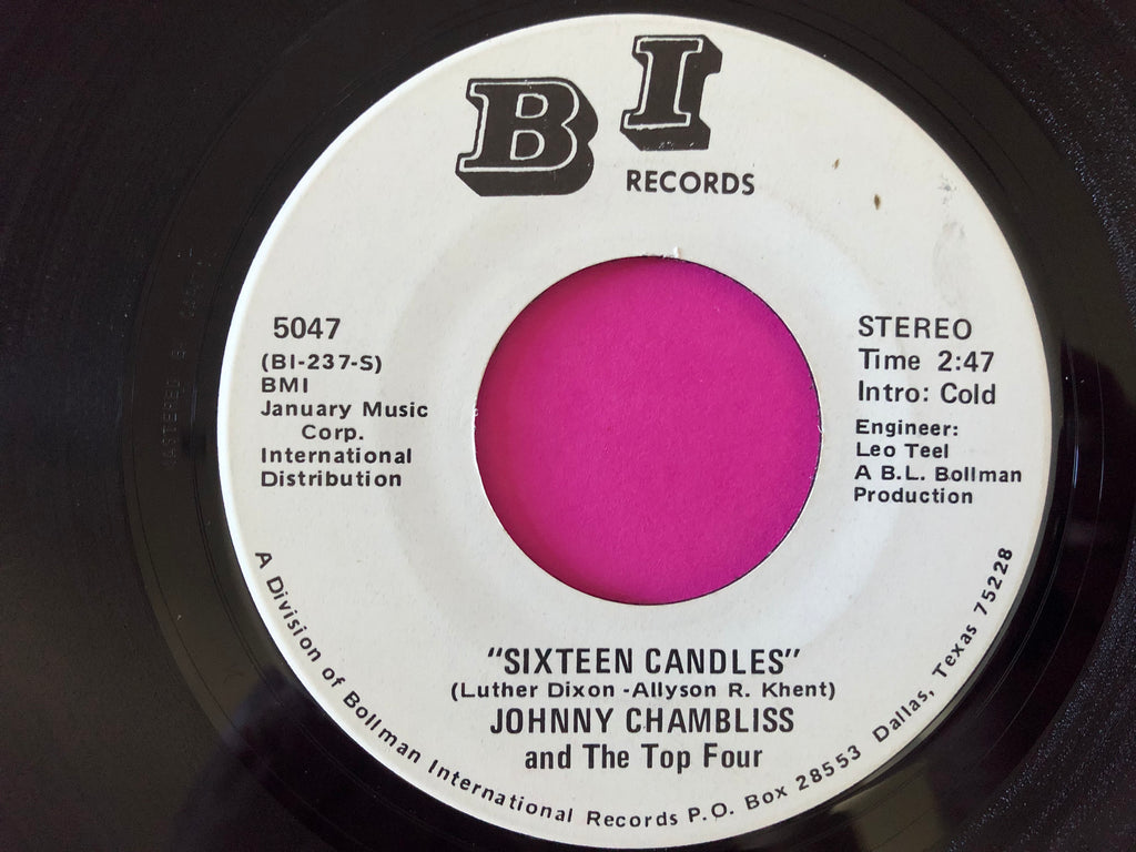 Johnny Chambliss And The Top Four : Sixteen Candles (7")