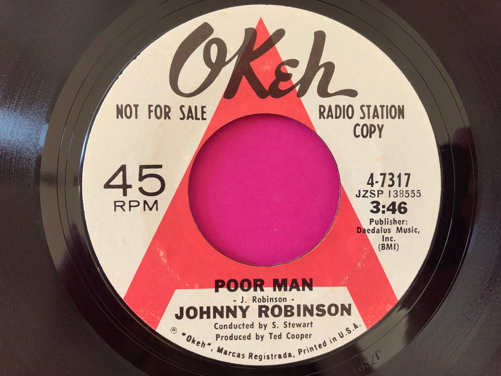 Johnny Robinson : Poor Man (7", Single, Promo)