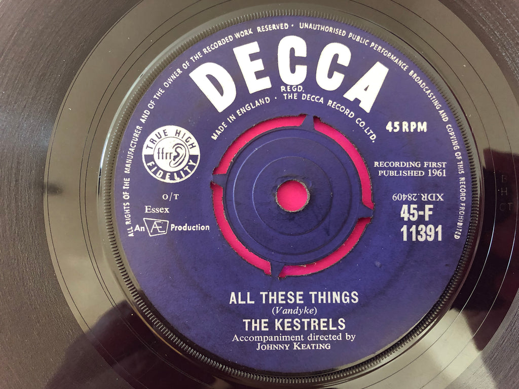 Kestrels, The : All These Things (7",45 RPM,Single)