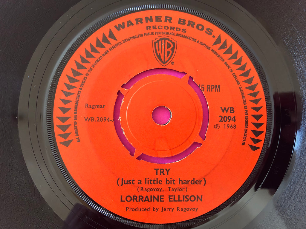 Lorraine Ellison : Try (Just A Little Bit Harder) / In My Tomorrow (7", Single)