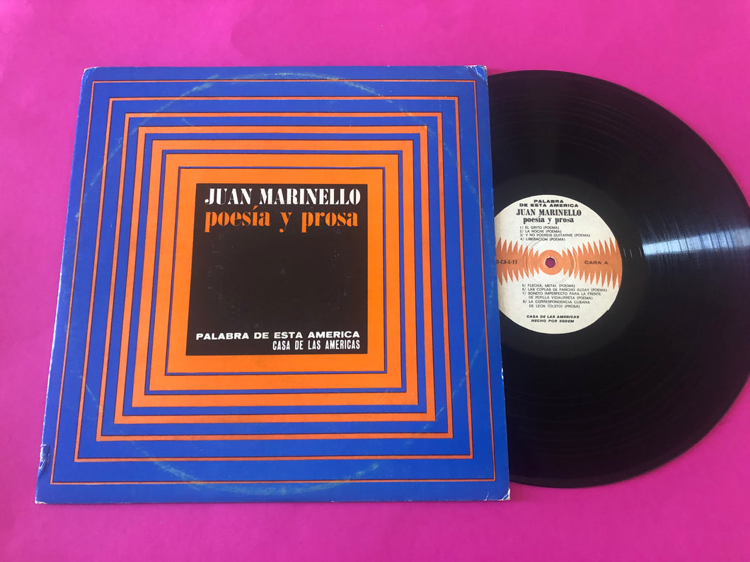 Juan Marinello : Poesía Y Prosa (LP, Album)