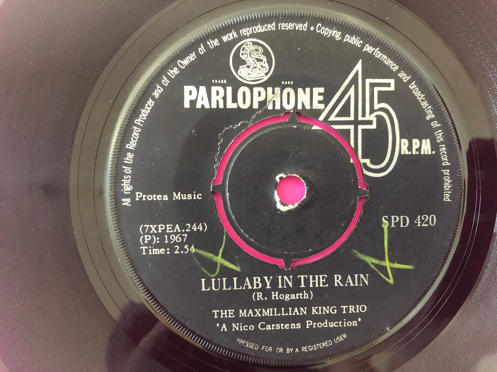 The Maximillian King Trio : Sarah Jane (7")