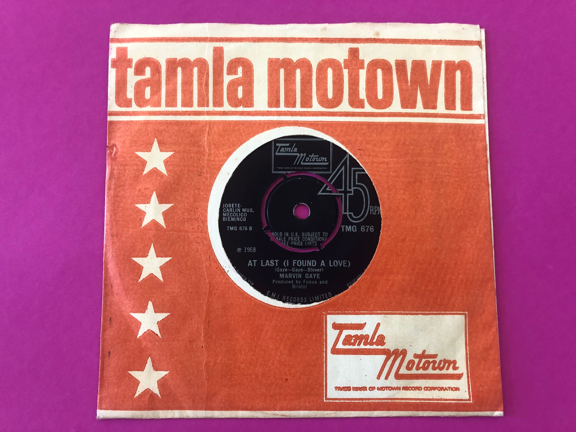 Marvin Gaye : Chained / At Last (I Found A Love) (7", Single, 4-P)