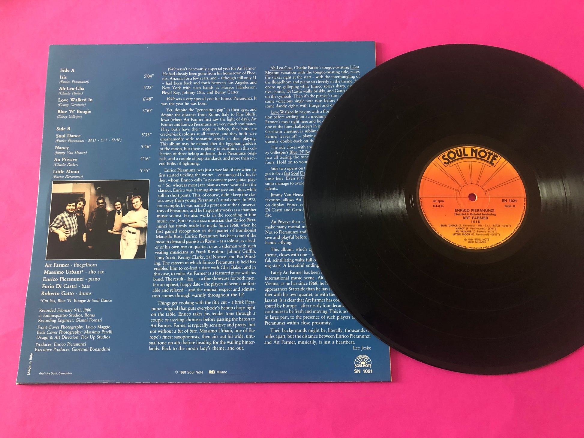 Enrico Pieranunzi Quartet & Quintet  Featuring Art Farmer : Isis (LP, Album)