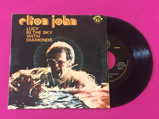 Elton John : Lucy In The Sky With Diamonds (7",45 RPM,Single,Stereo)