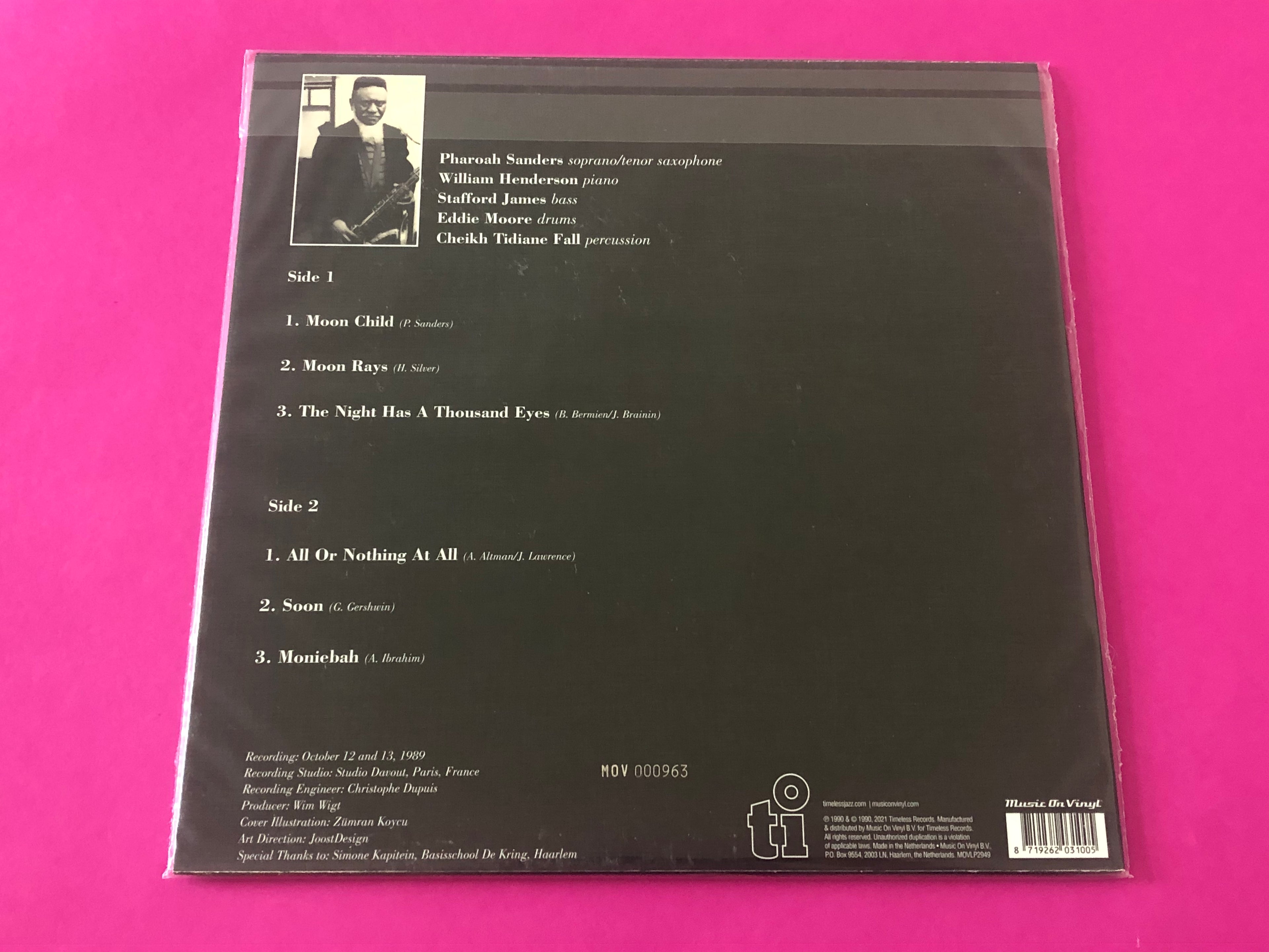 Pharoah Sanders : Moon Child (LP, Album, Ltd, Num, RE, Gol)