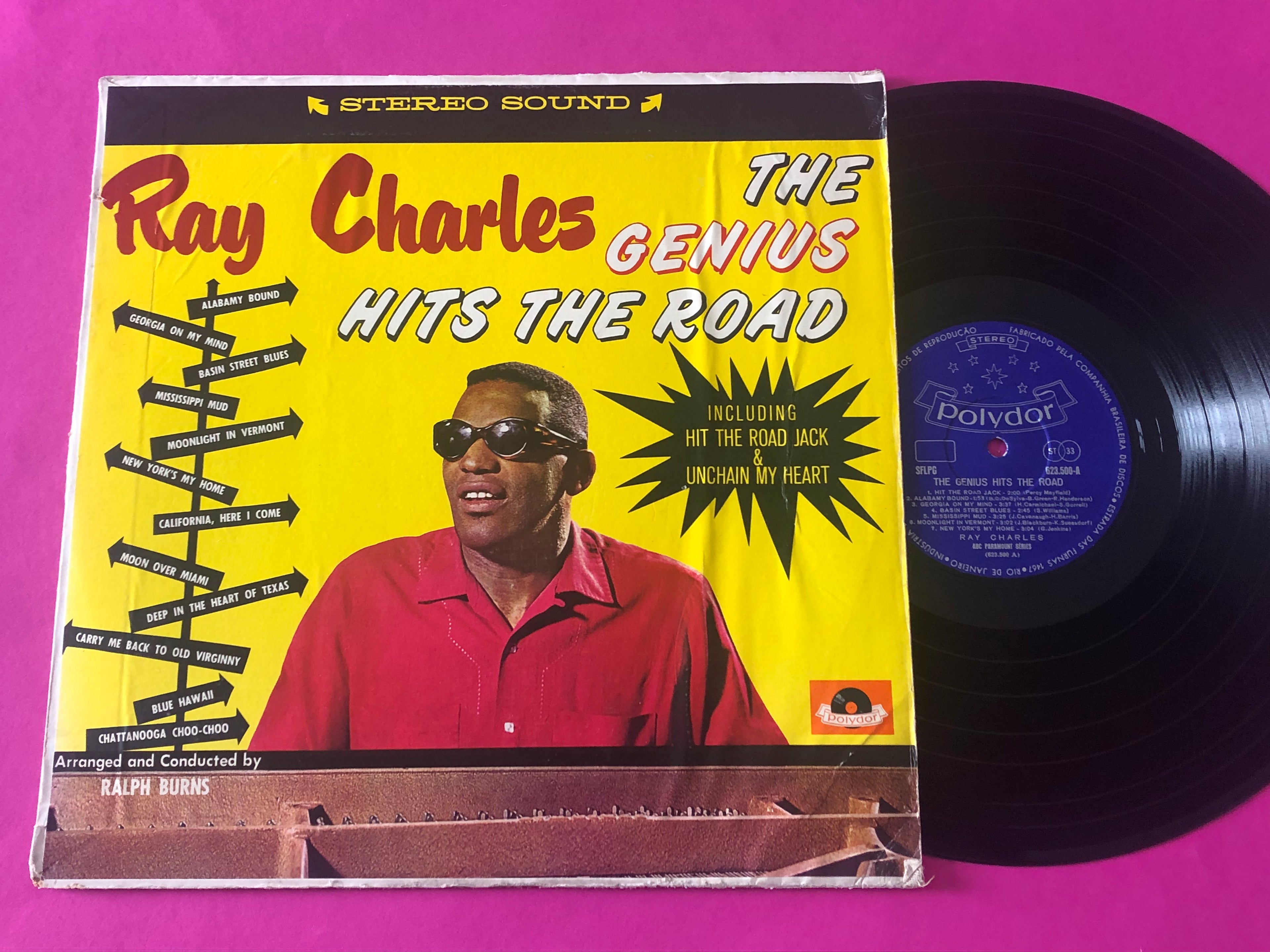 Ray Charles : The Genius Hits The Road (LP,Album,Stereo)