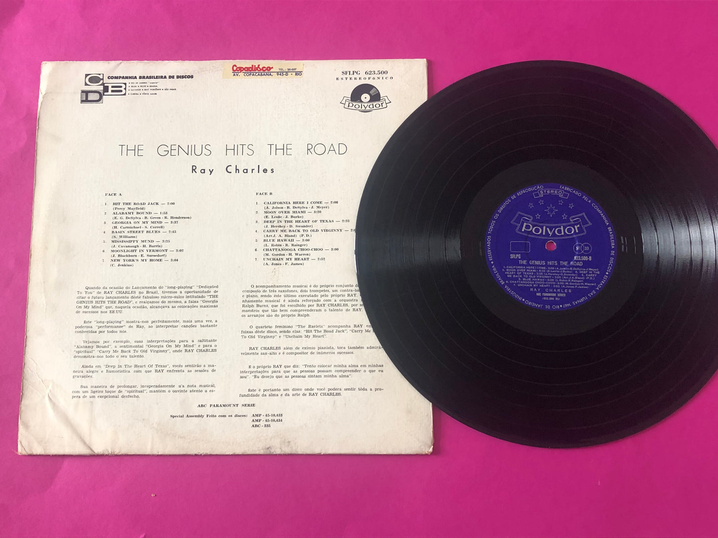 Ray Charles : The Genius Hits The Road (LP,Album,Stereo)