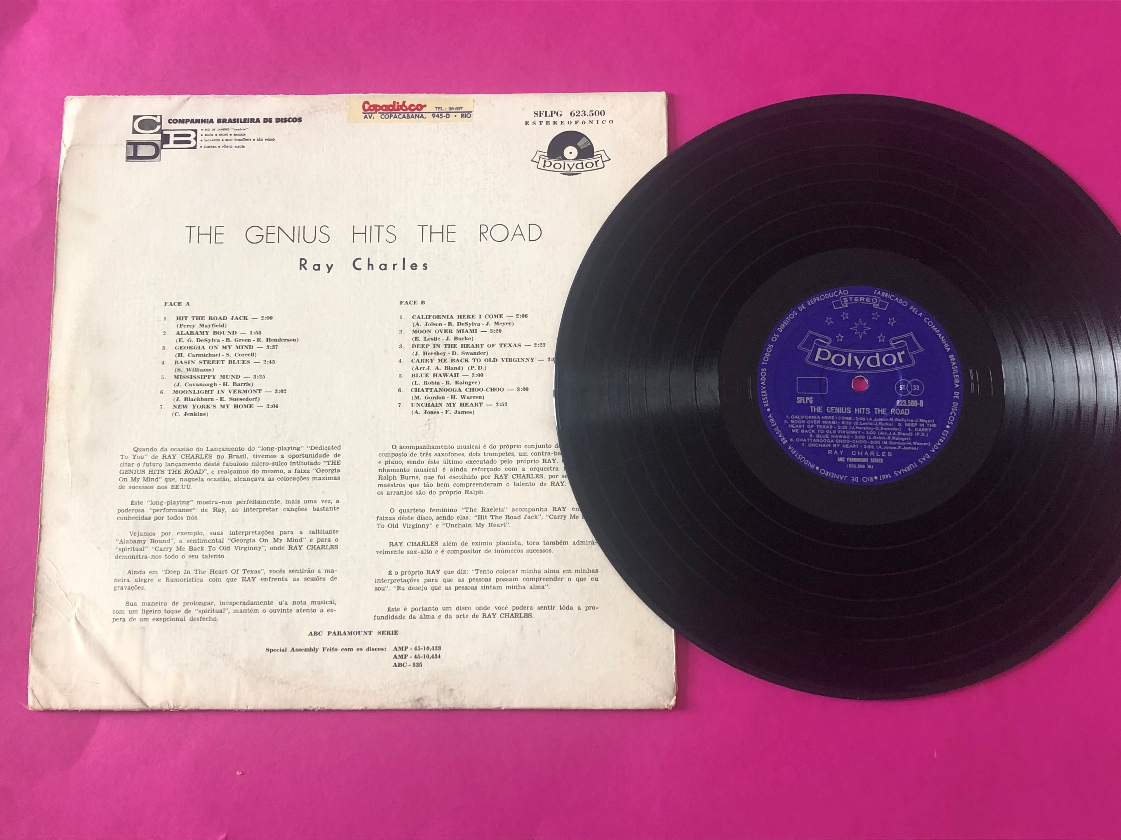 Ray Charles : The Genius Hits The Road (LP,Album,Stereo)