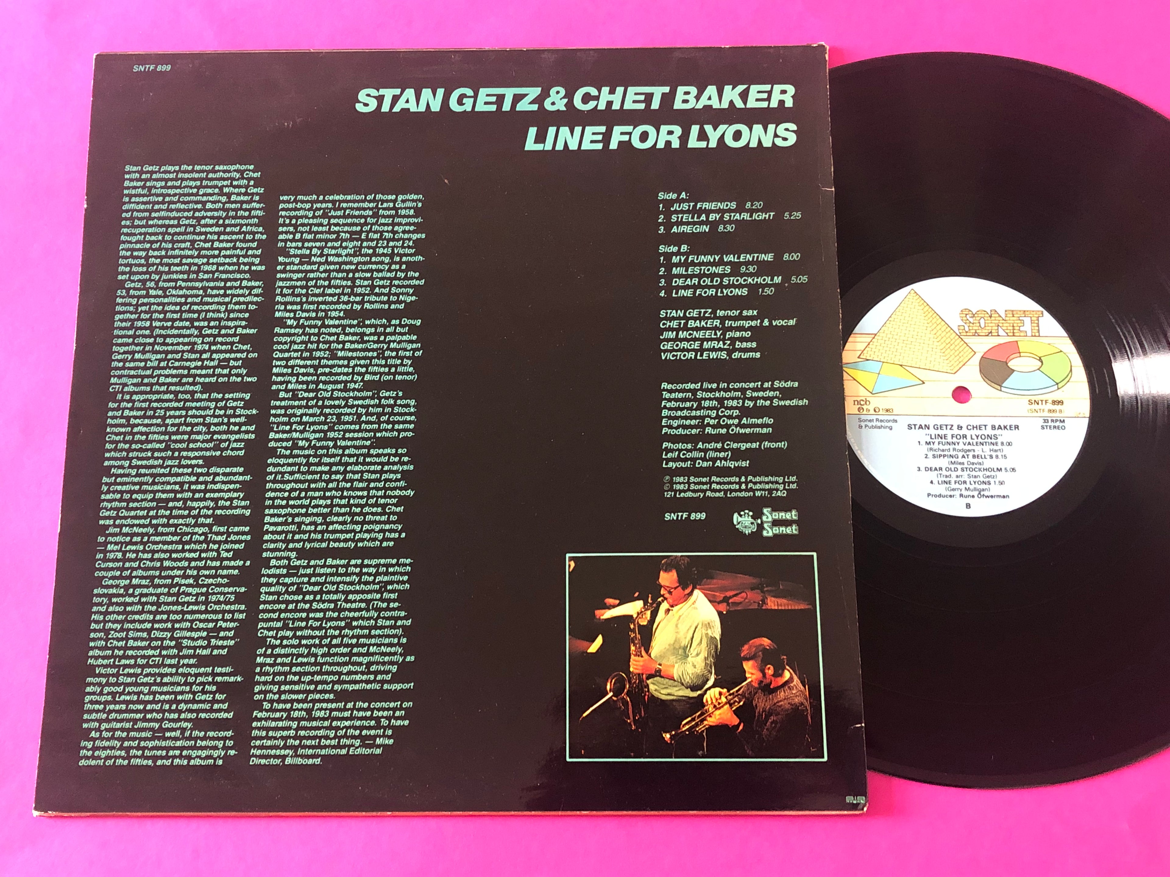 Stan Getz & Chet Baker : Line For Lyons (LP, Album)