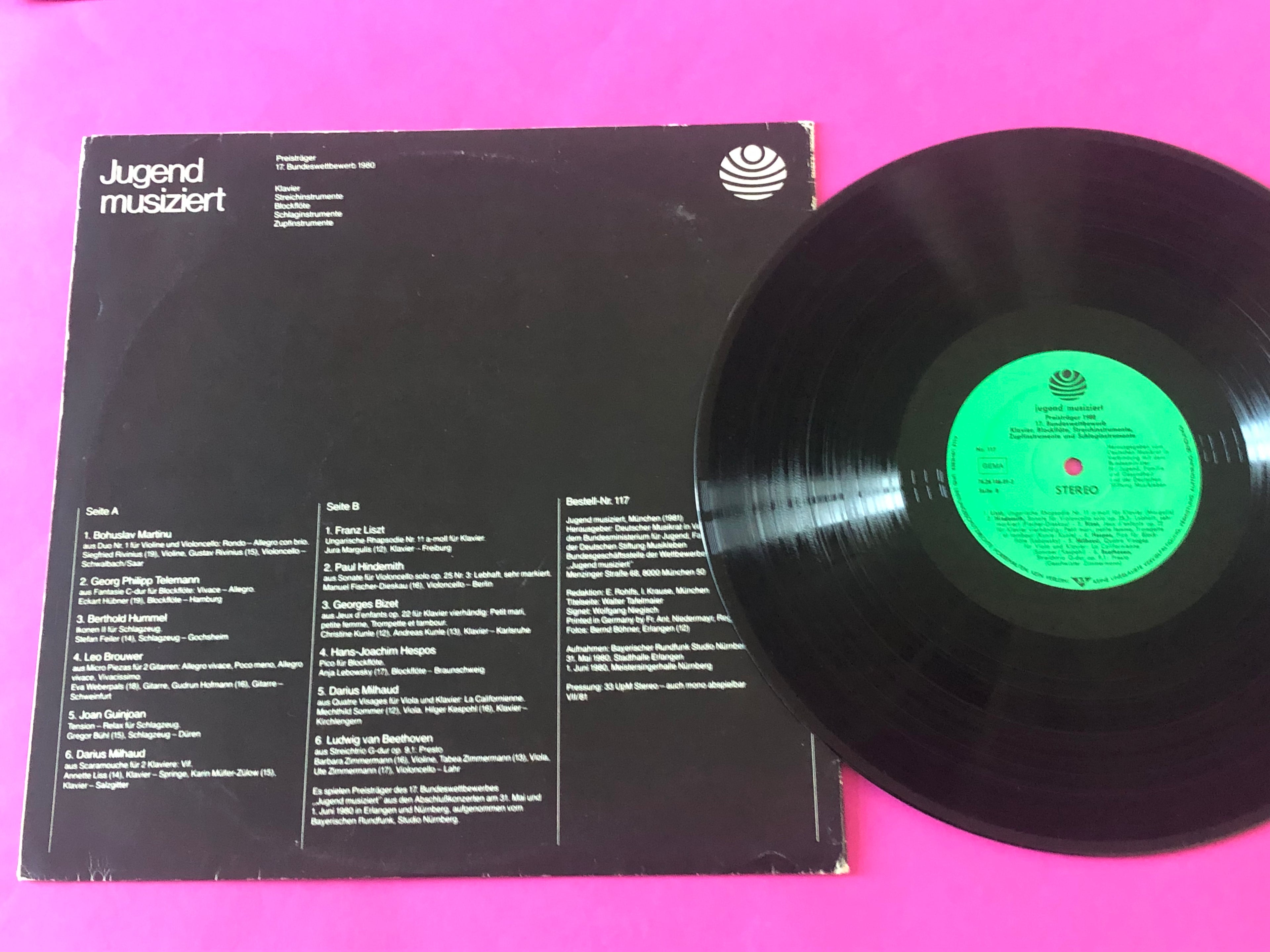 Various : Jugend Musiziert - Preisträger 17. Bundeswettbewerb 1980 (LP, Comp)