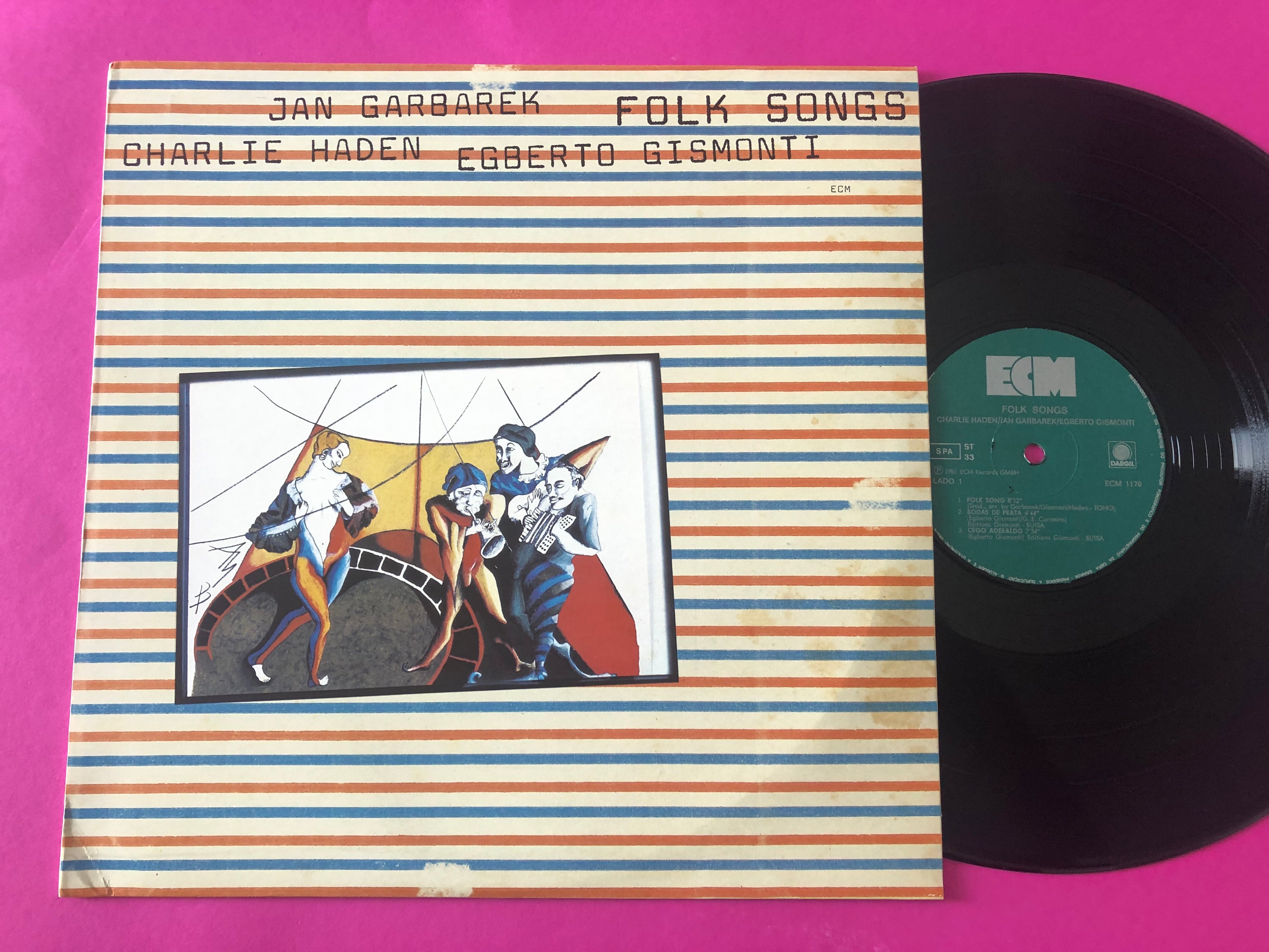 Charlie Haden, Jan Garbarek, Egberto Gismonti : Folk Songs (LP, Album)