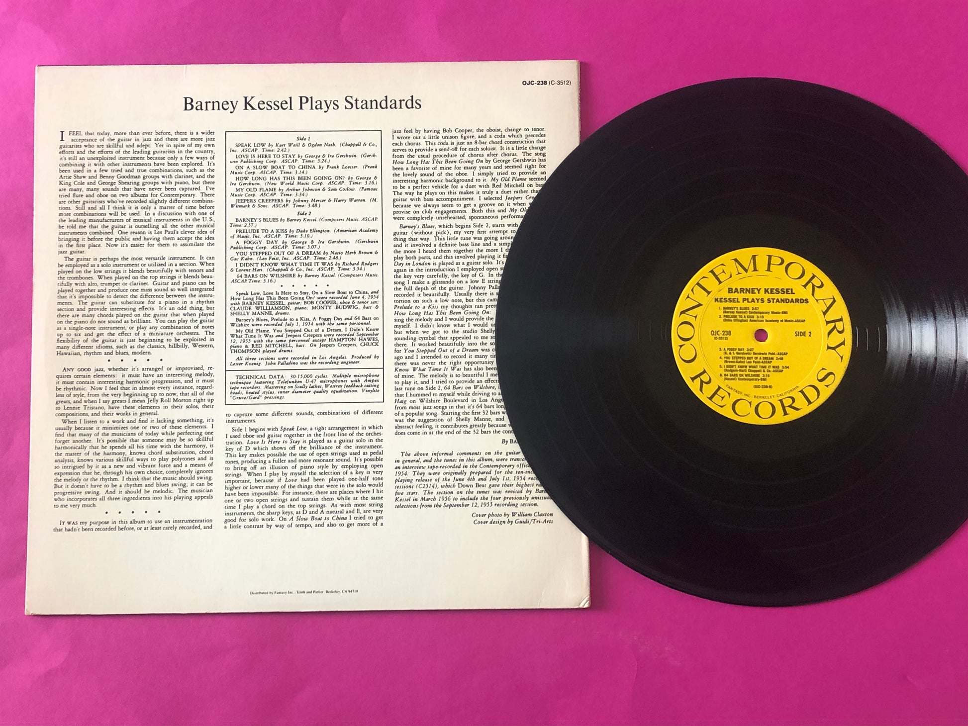 Barney Kessel : Kessel Plays Standards (LP, Album, RE)