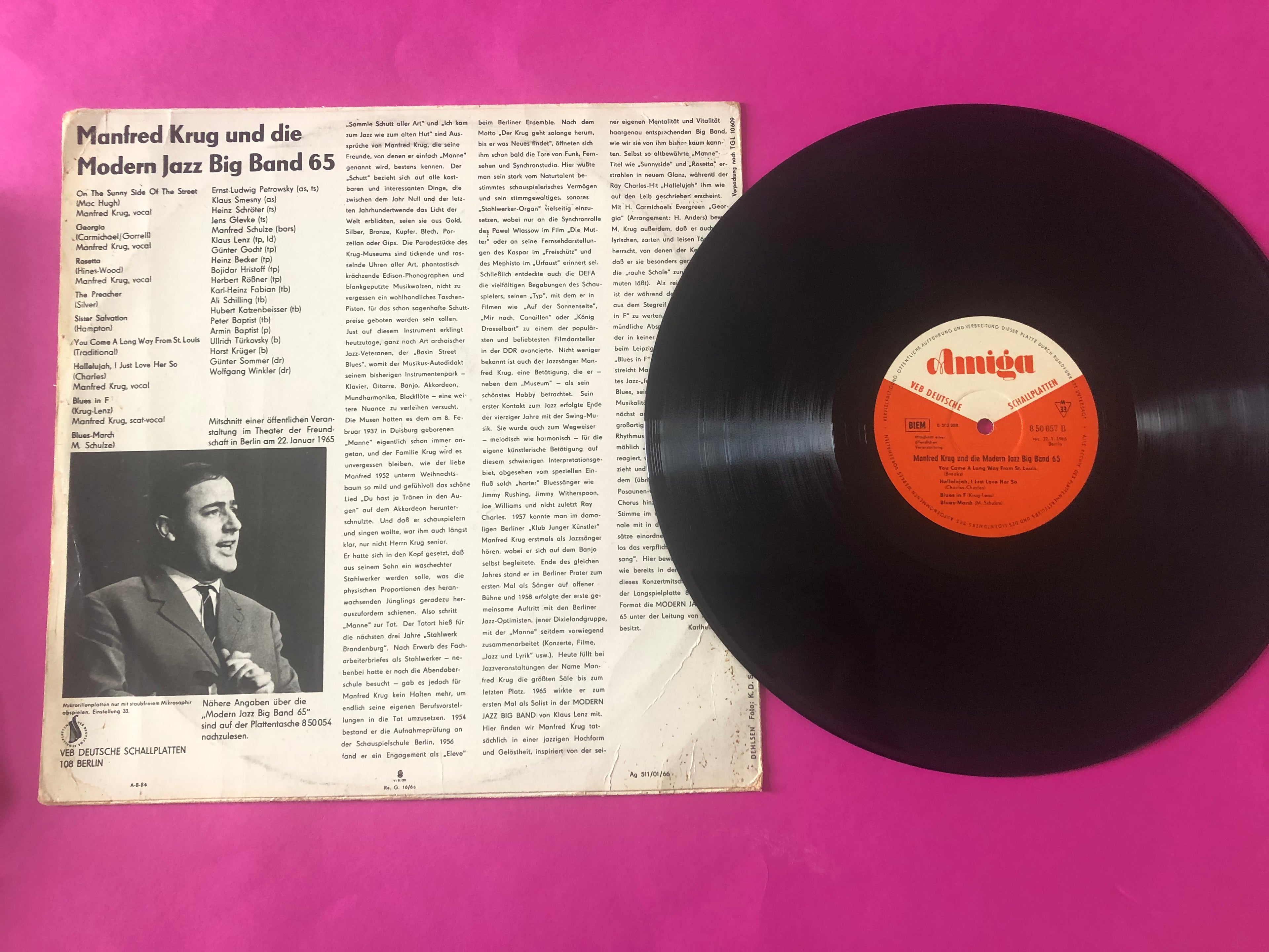Manfred Krug, Modern Jazz Big Band 65 : Manfred Krug Und Die Modern Jazz Big Band 65 (LP, Mono, add)