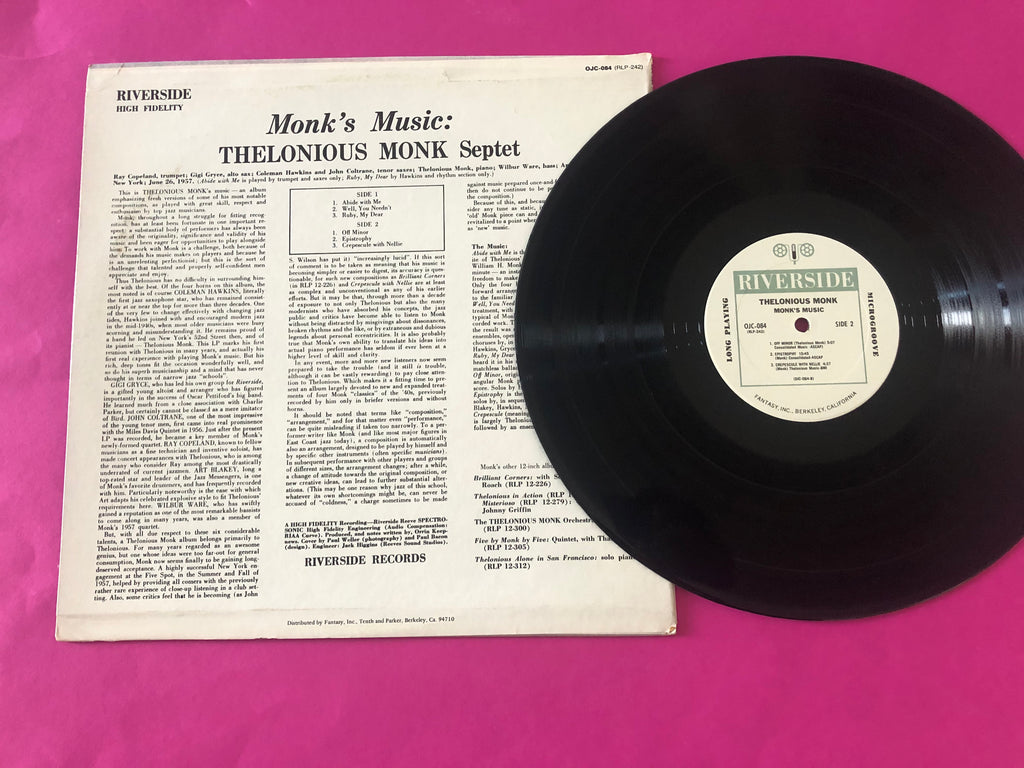 Thelonious Monk Septet : Monk's Music (LP, Album, Mono, RE)