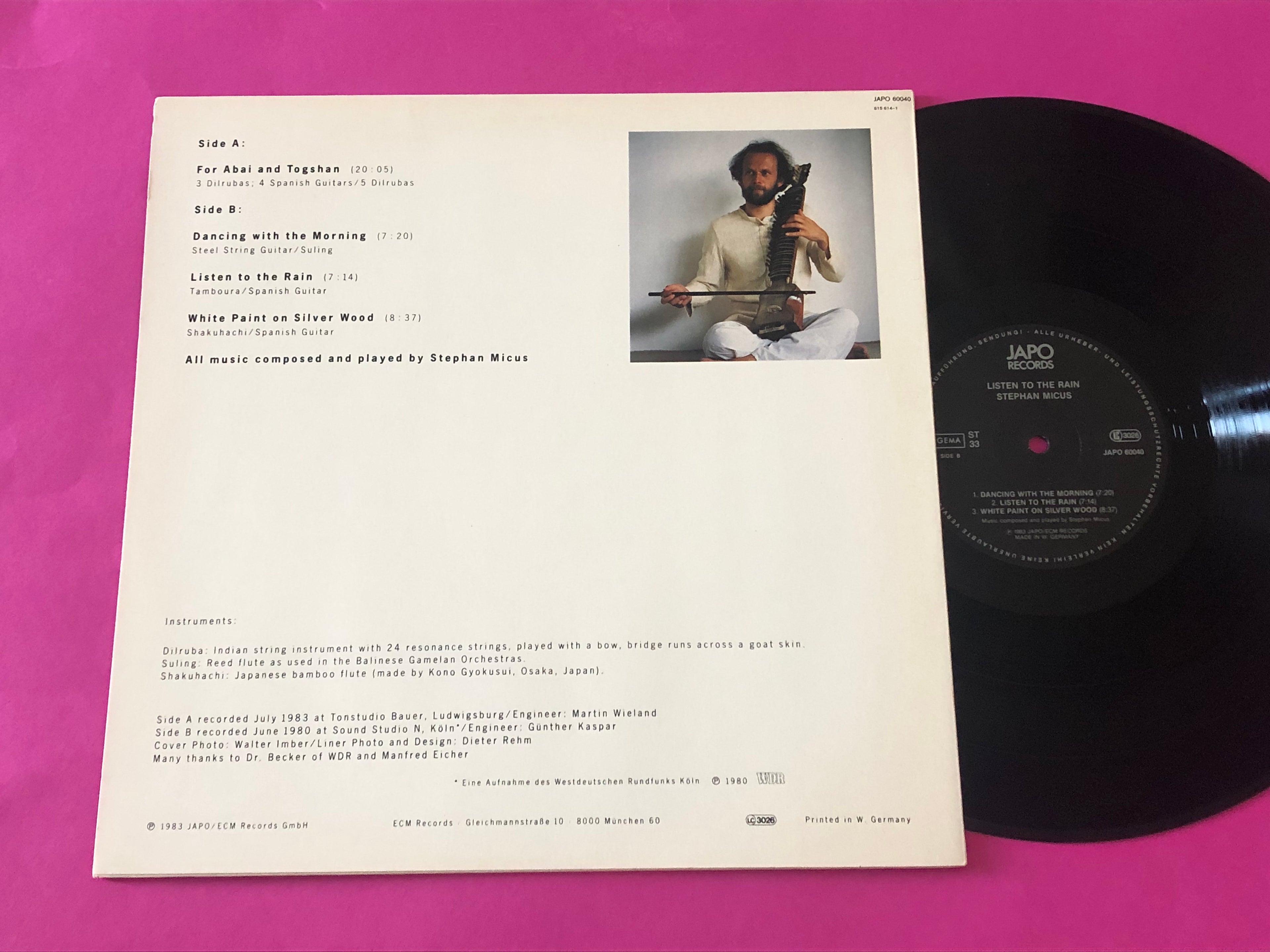 Stephan Micus : Listen To The Rain (LP, Album)