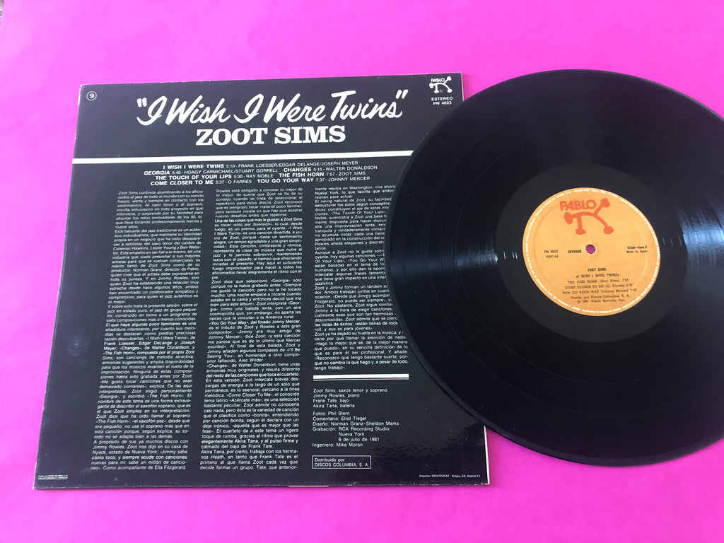Zoot Sims : I Wish I Were Twins (LP,Album)