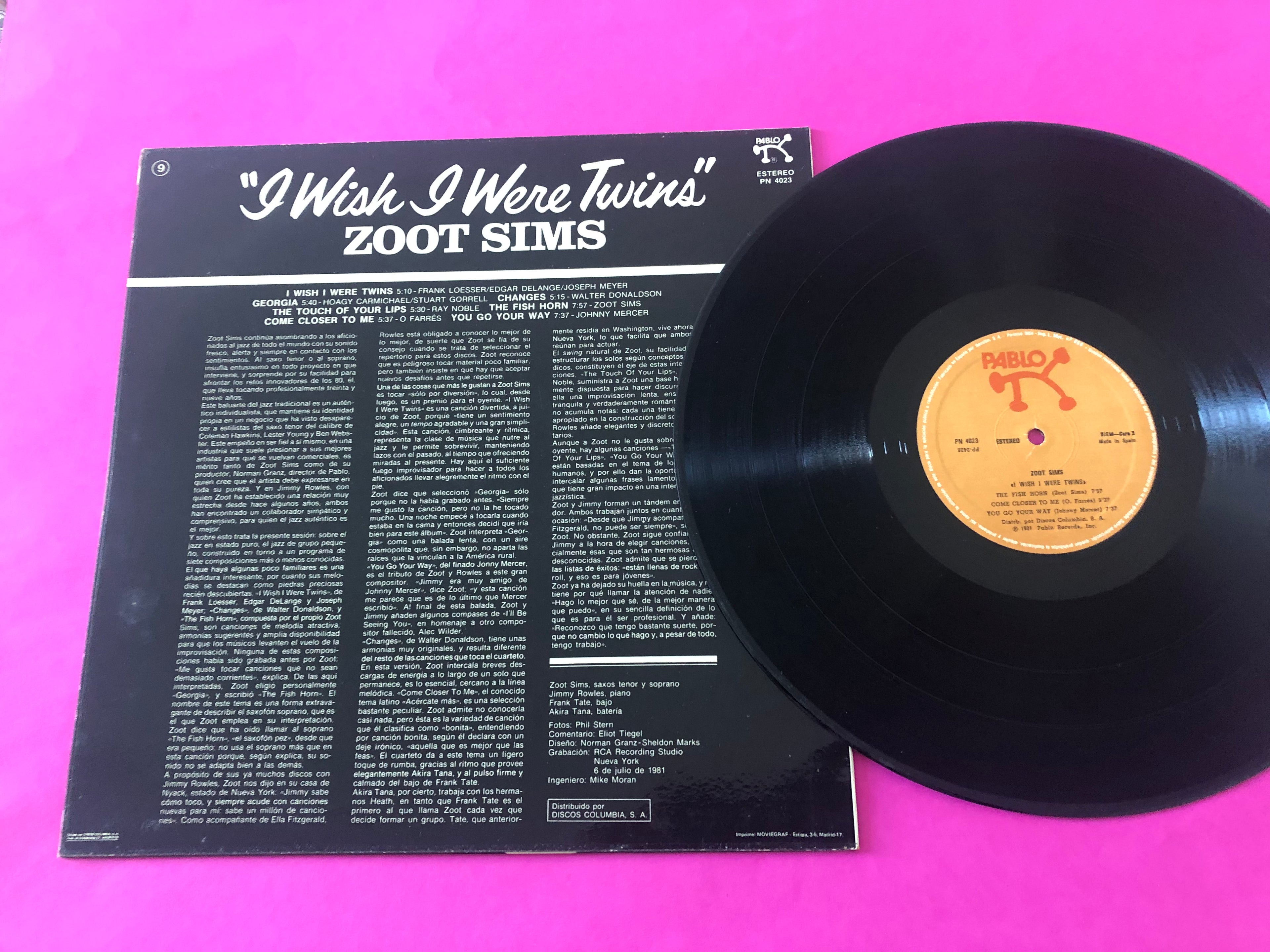 Zoot Sims : I Wish I Were Twins (LP,Album)