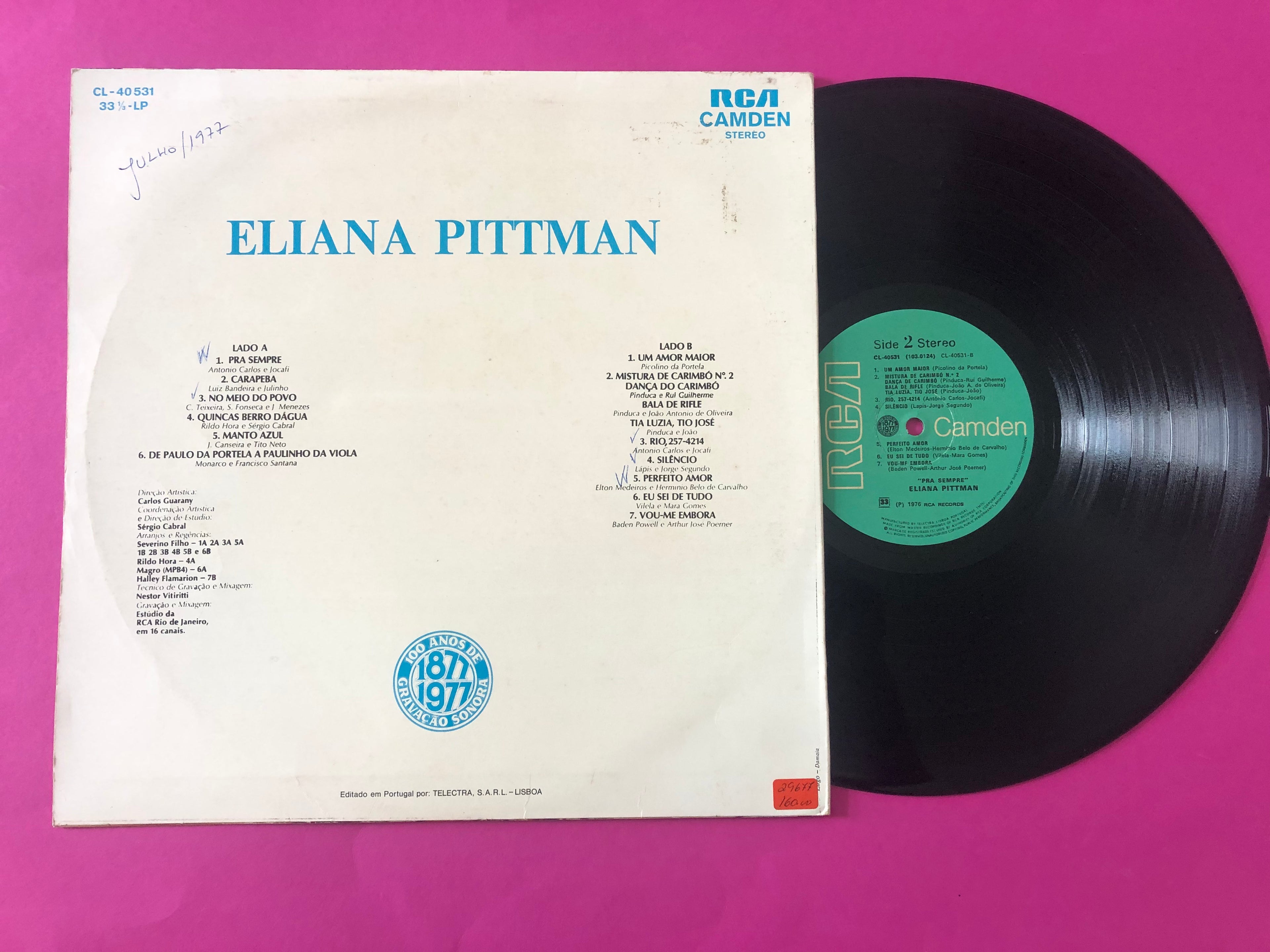 Eliana Pittman : Pra Sempre (LP, Album)