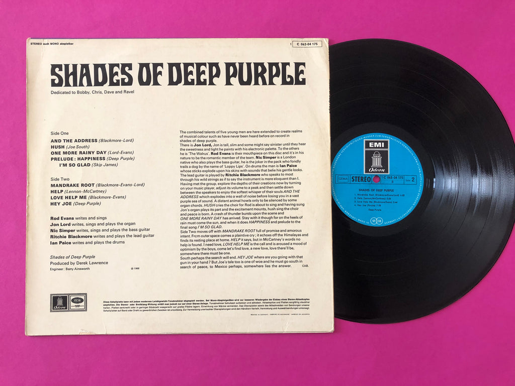 Deep Purple : Shades Of Deep Purple (LP,Album)