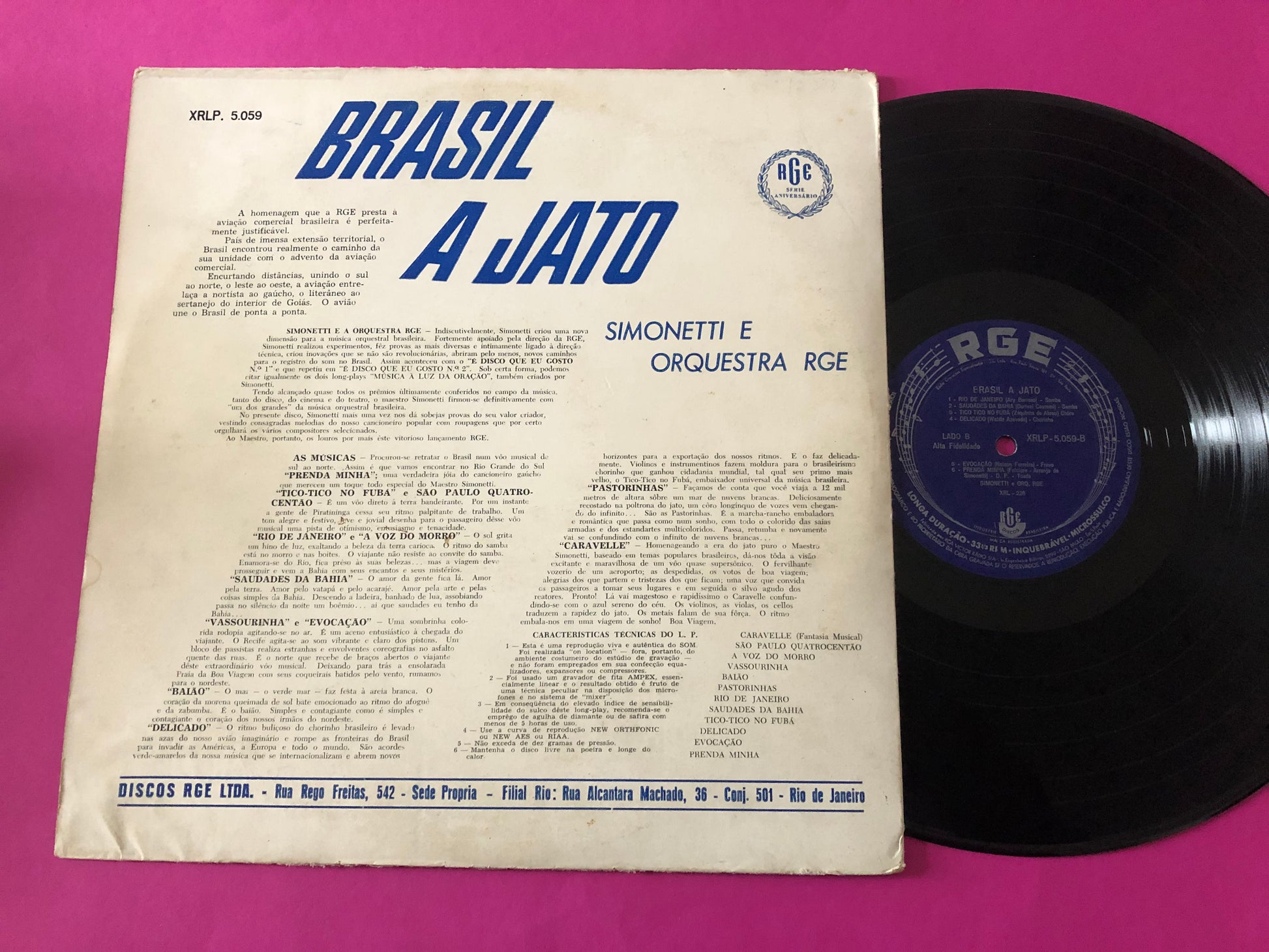 Enrico Simonetti E Orquestra RGE : Brasil A Jato (LP, Album)