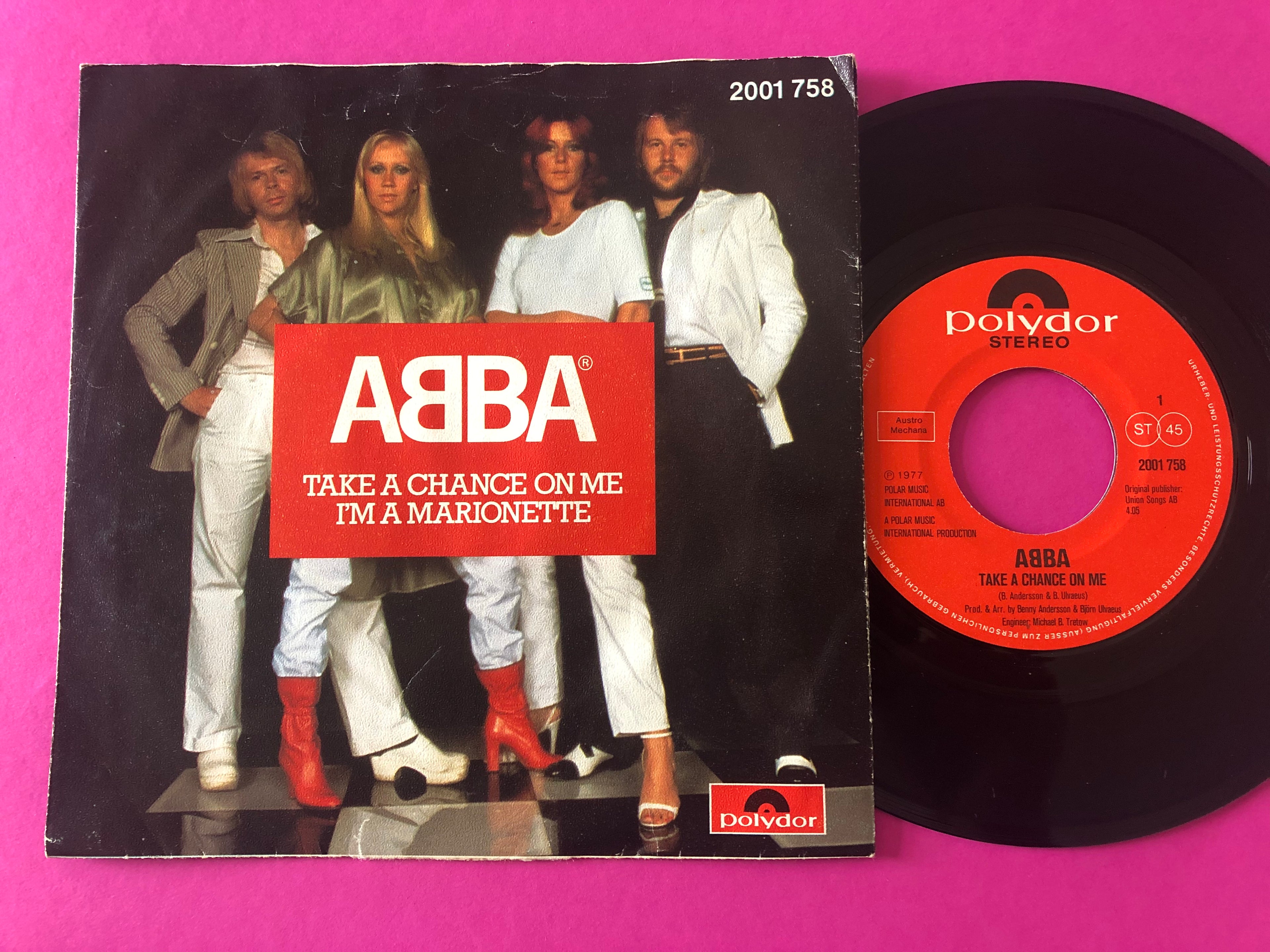 ABBA : Take A Chance On Me / I'm A Marionette (7",45 RPM,Single,Stereo)