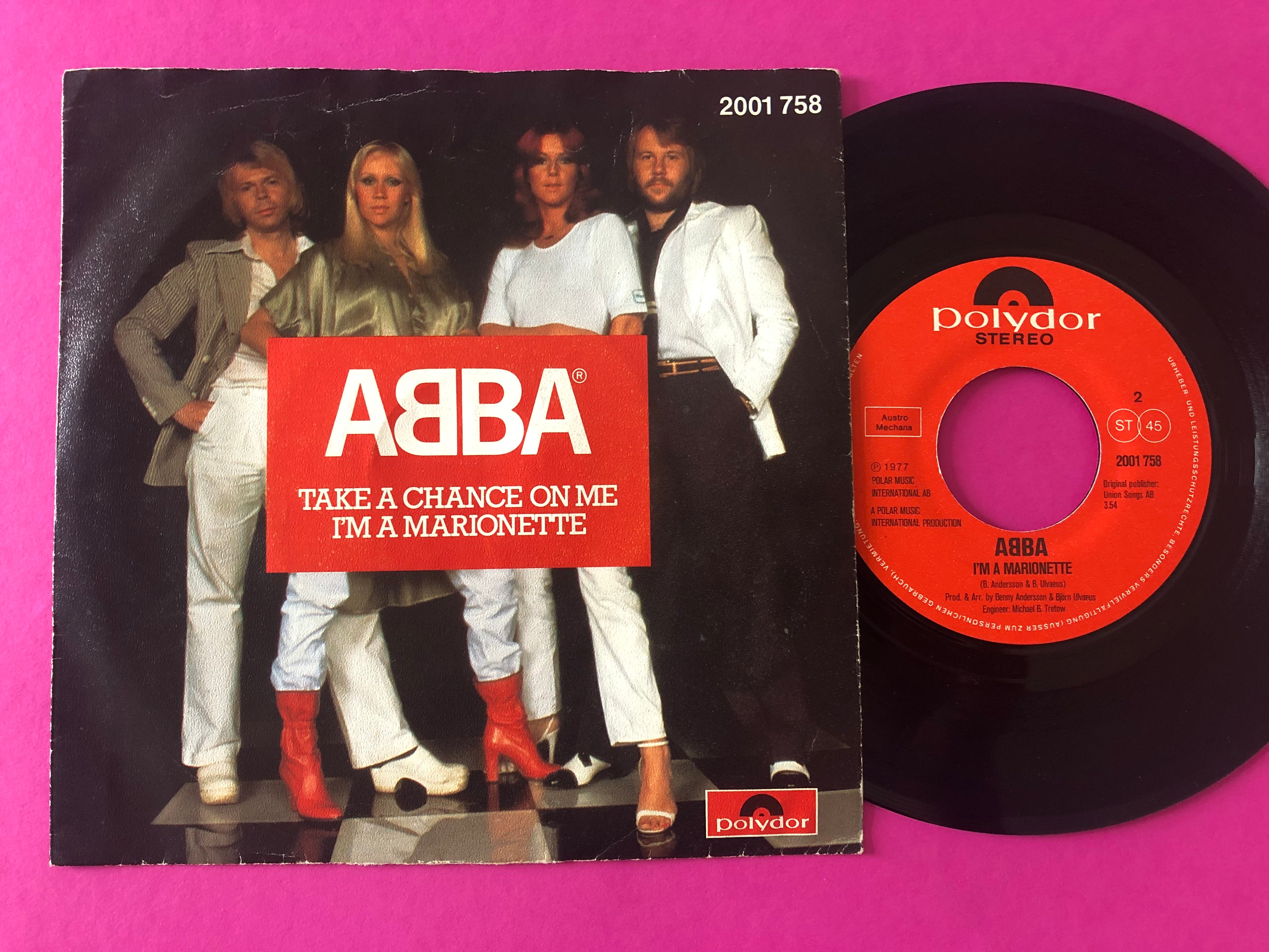 ABBA : Take A Chance On Me / I'm A Marionette (7",45 RPM,Single,Stereo)
