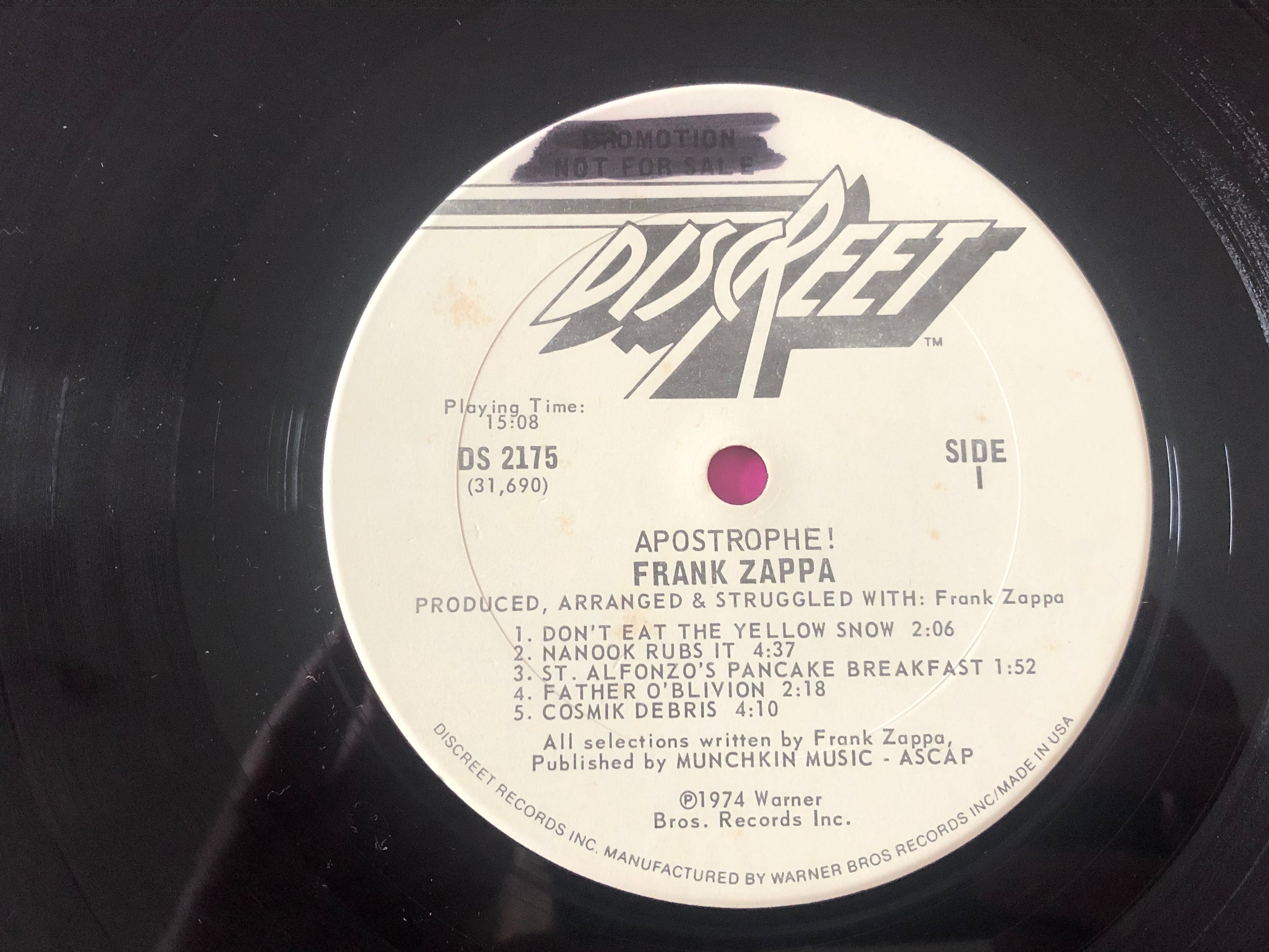 Frank Zappa : Apostrophe (') (LP,Album,Promo)